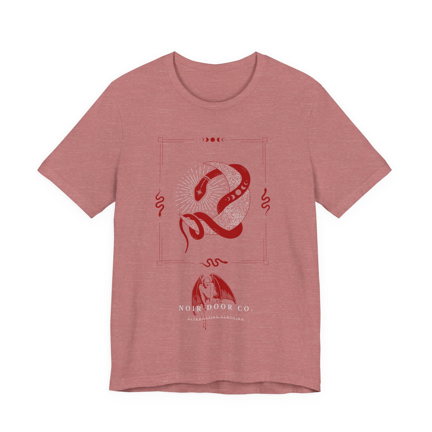 Mystical Snake Moon T-Shirt: Occult Graphic Tee, USA Made