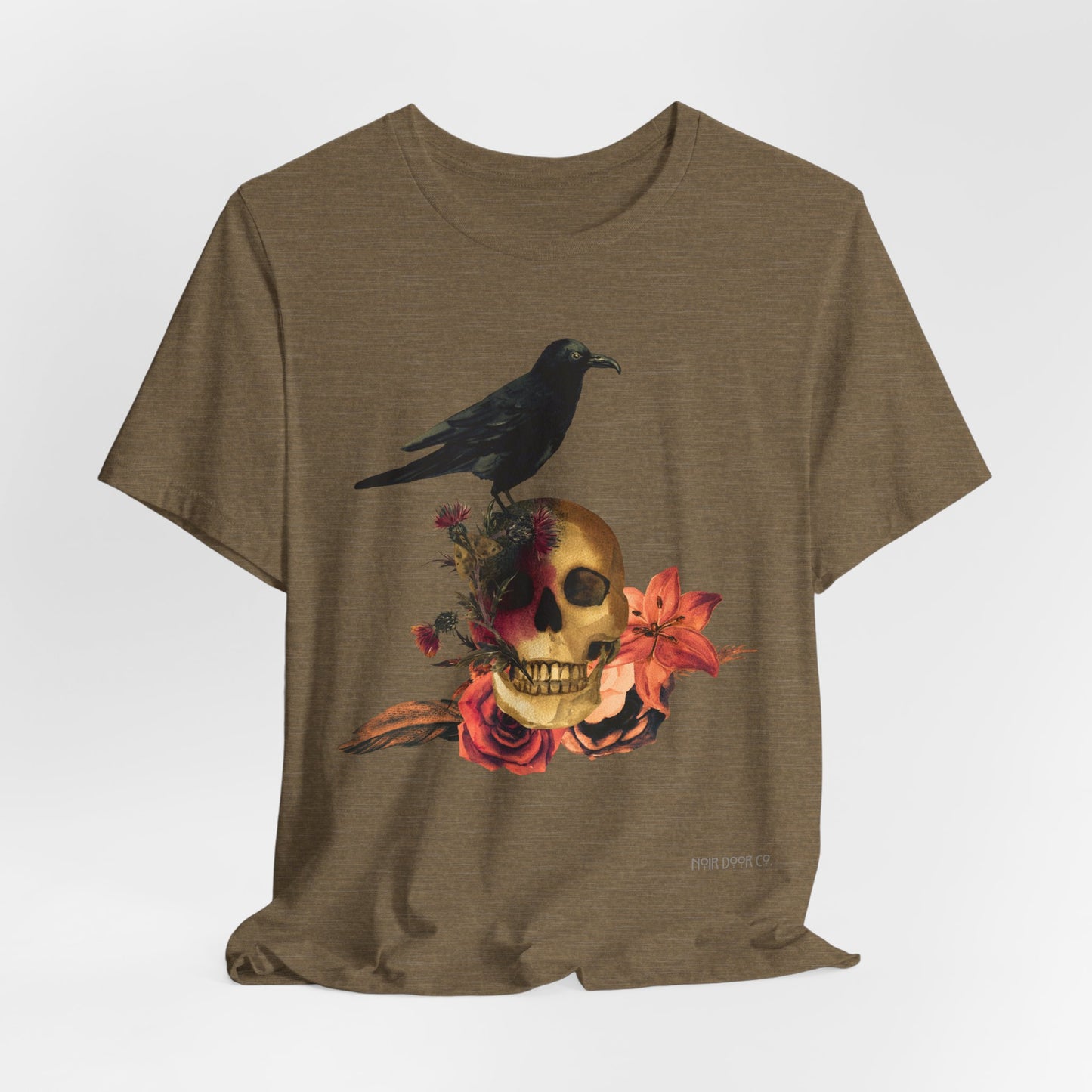 Raven Skull T-Shirt: Gothic Poem Apparel, Dark Illustration