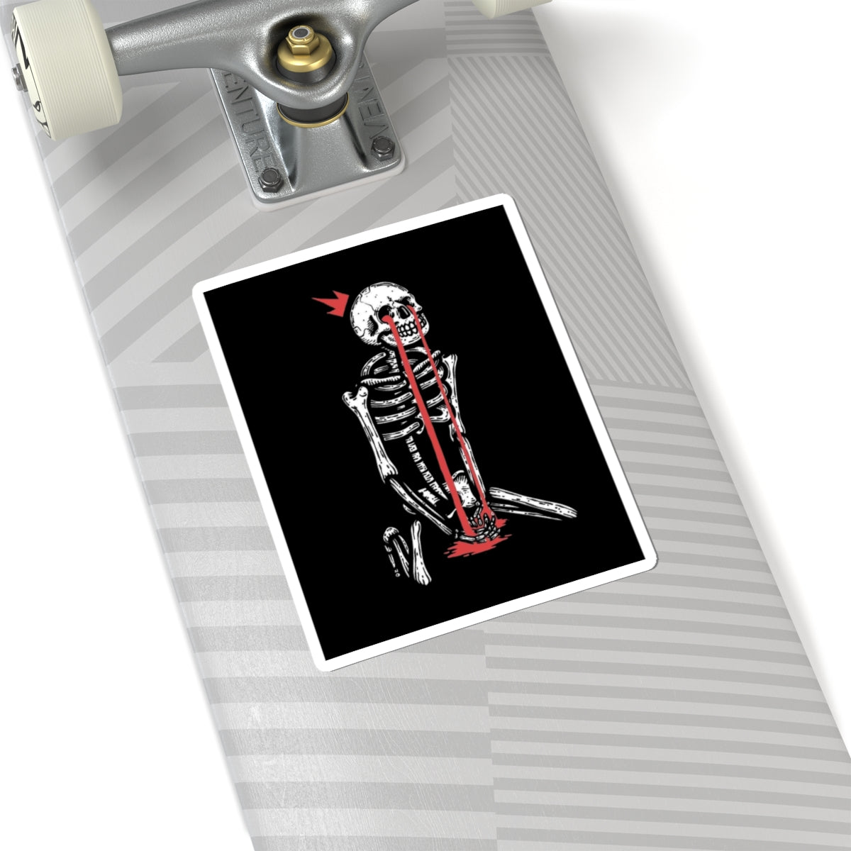 Weeping King Skeleton Sticker: Mental Health Awareness Decal