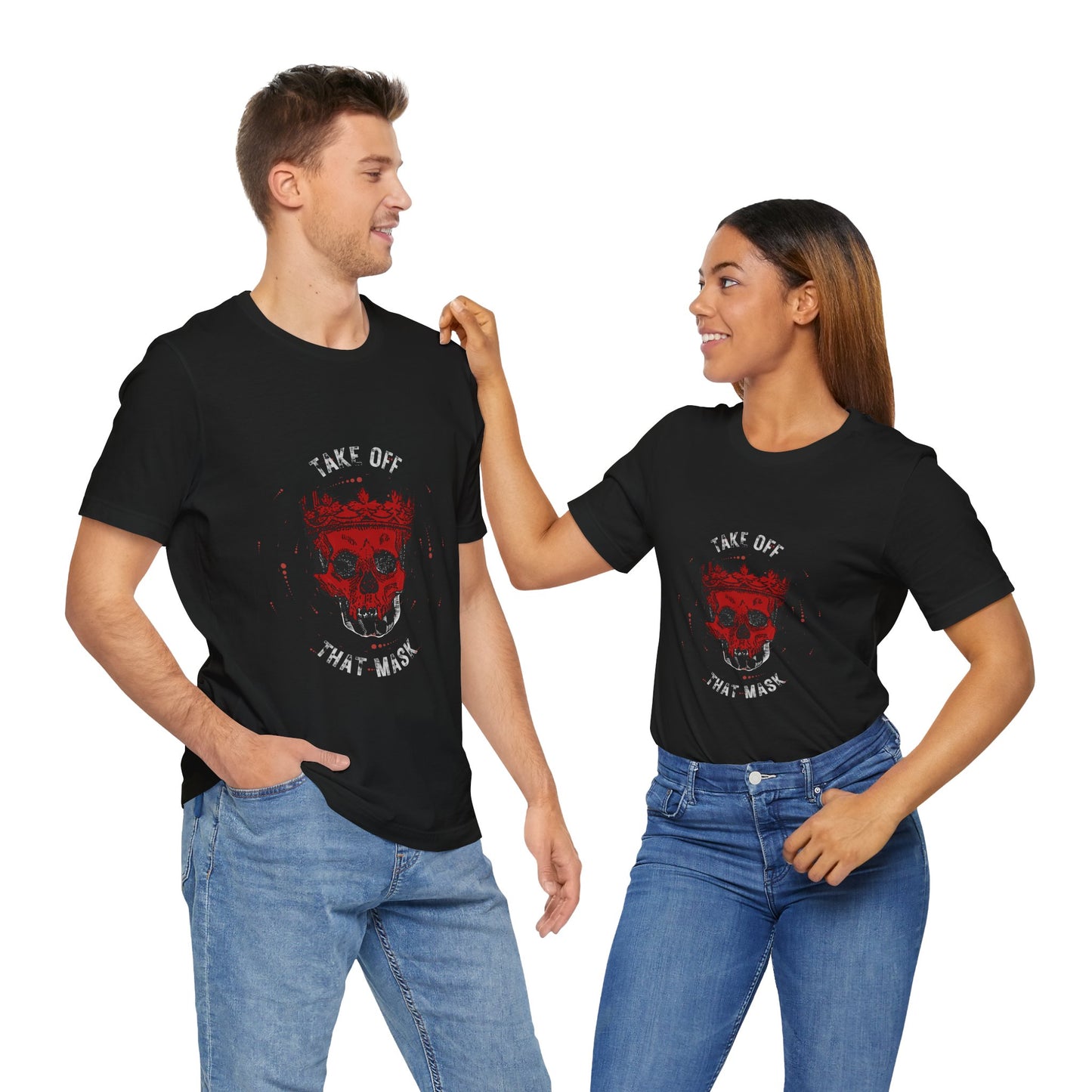 Gothic Red Skull Graphic Tee - Noir Door Dark Art Top