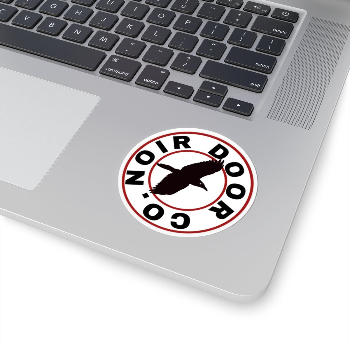 Raven Vinyl Sticker: Gothic Minimalist Crow Decal - Noir Door Co.