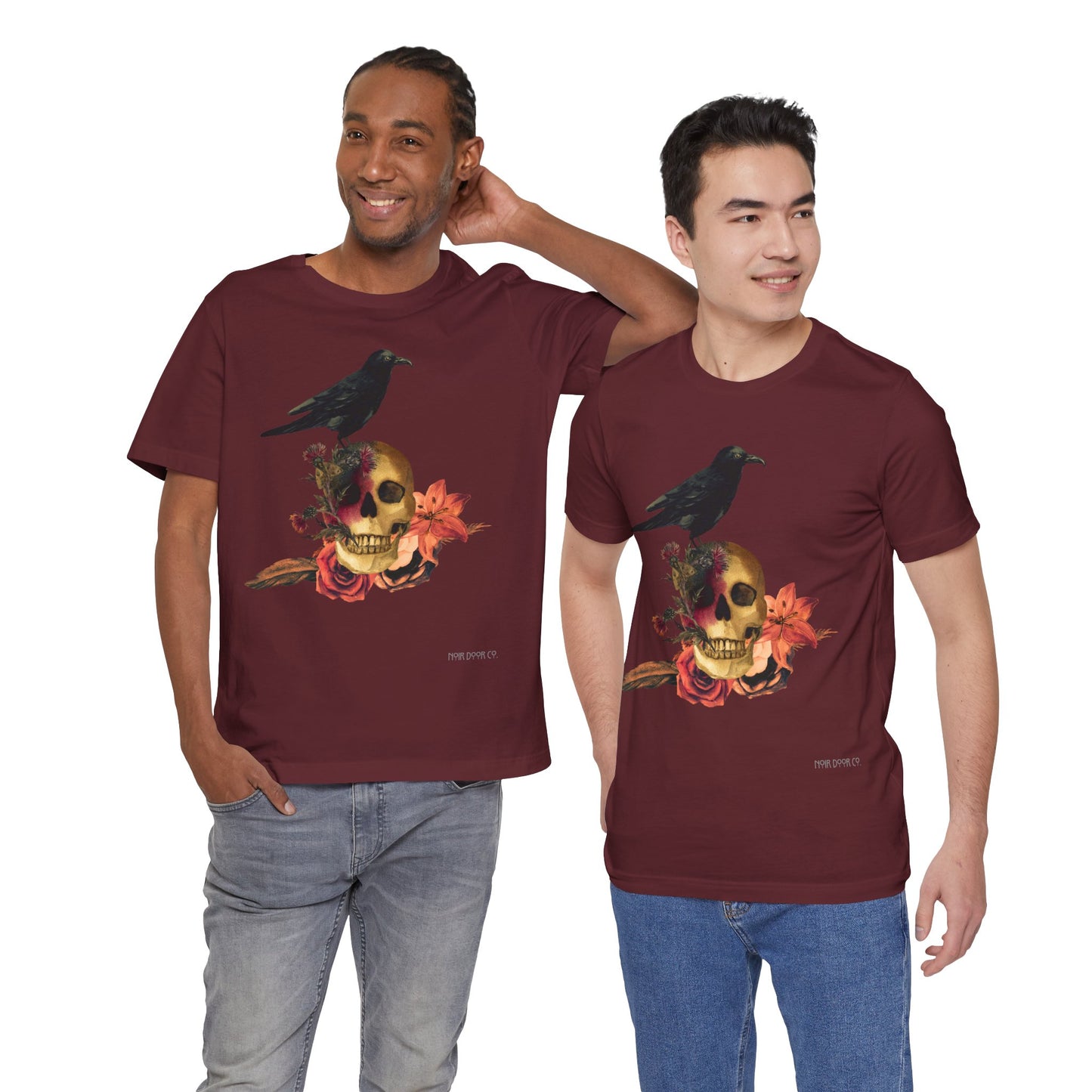 Raven Skull T-Shirt: Gothic Poem Apparel, Dark Illustration