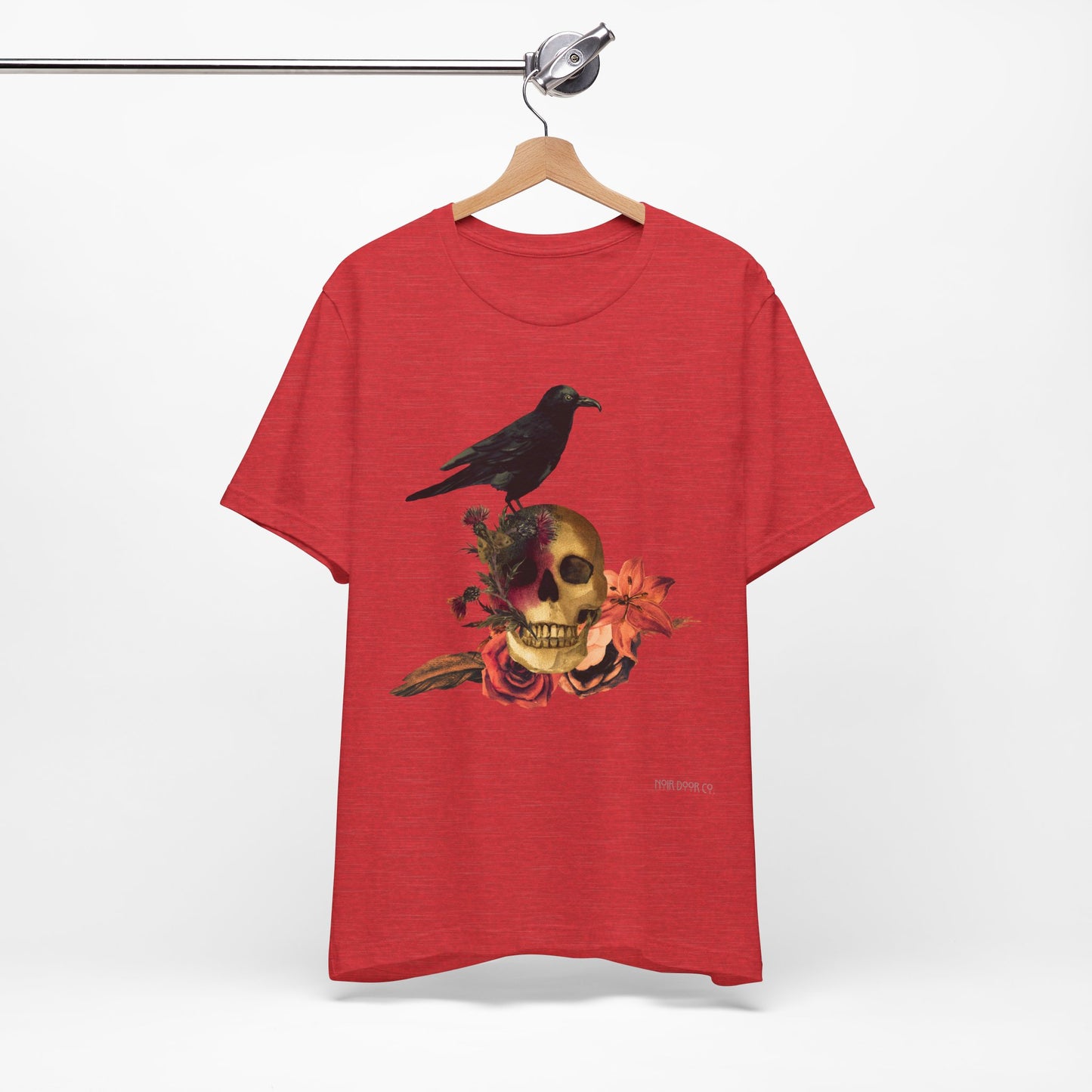 Raven Skull T-Shirt: Gothic Poem Apparel, Dark Illustration