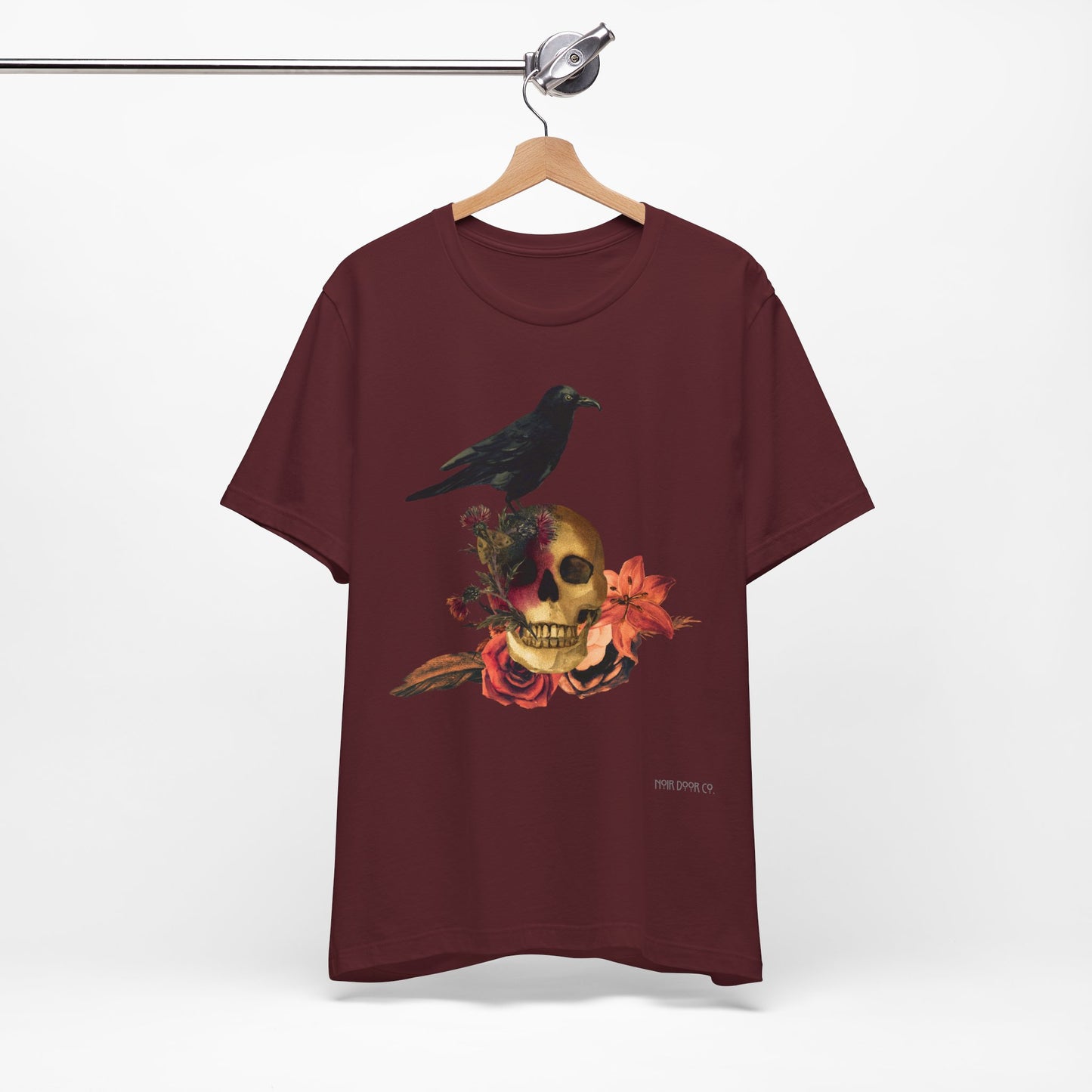 Raven Skull T-Shirt: Gothic Poem Apparel, Dark Illustration