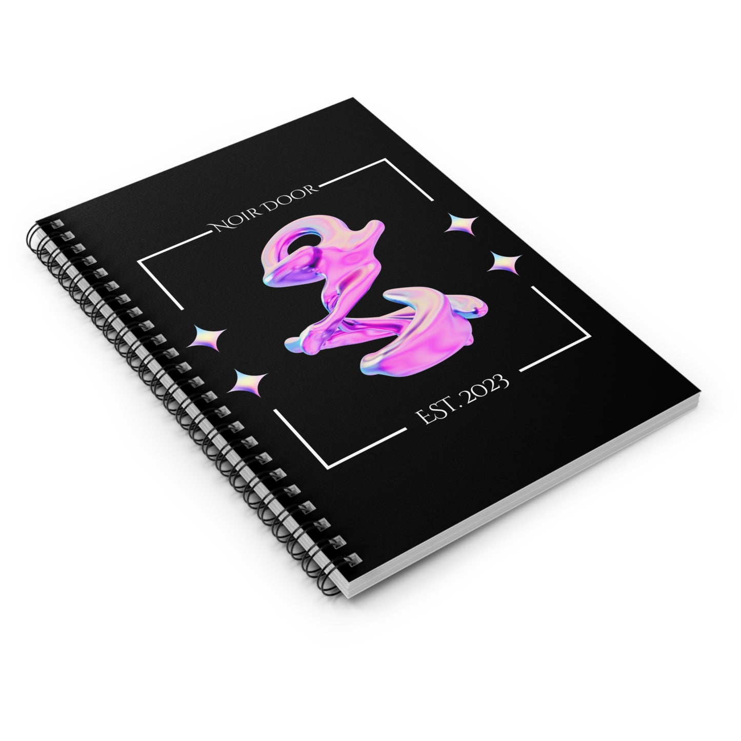 3D Holographic Notebook: Noir Door Spiral Notebook
