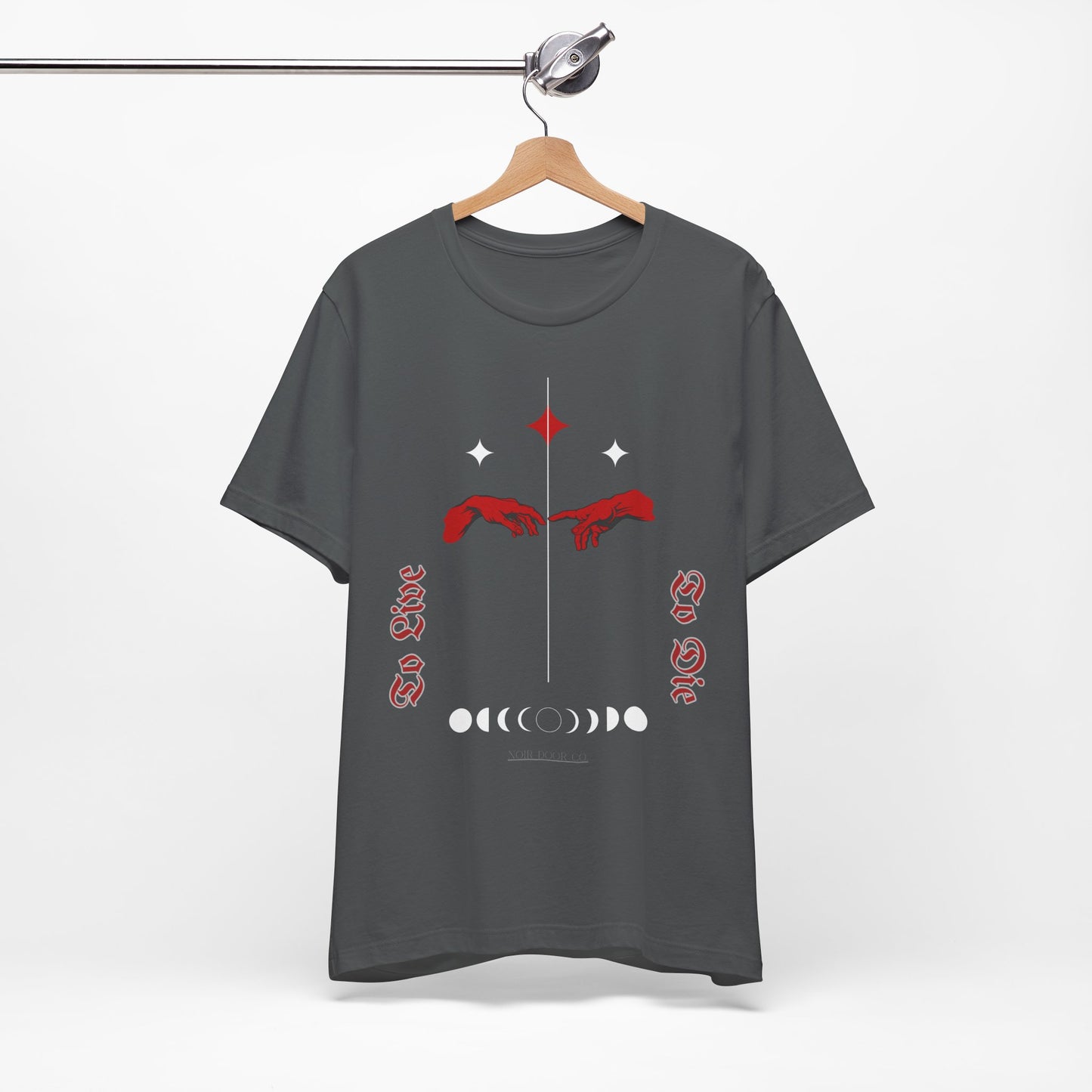 Gothic Moon Phases T-Shirt: Celestial Hands Graphic, USA Made