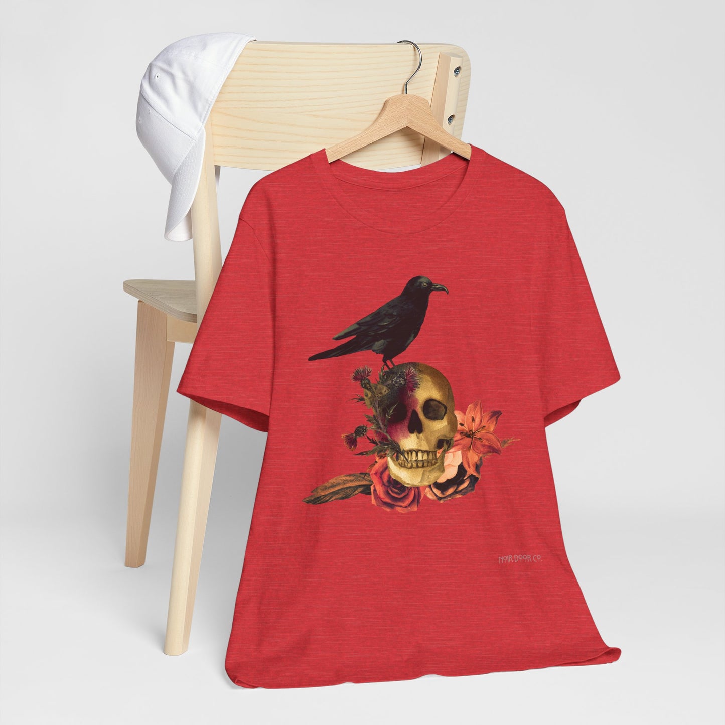 Raven Skull T-Shirt: Gothic Poem Apparel, Dark Illustration