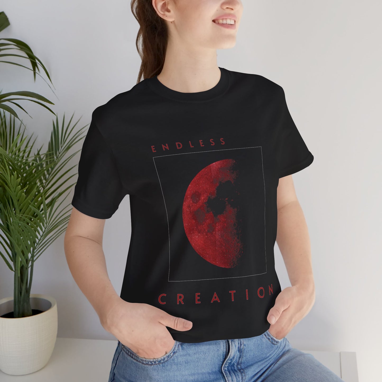 Red Moon Graphic T-Shirt: Celestial Witchy Top, Astrology Gift
