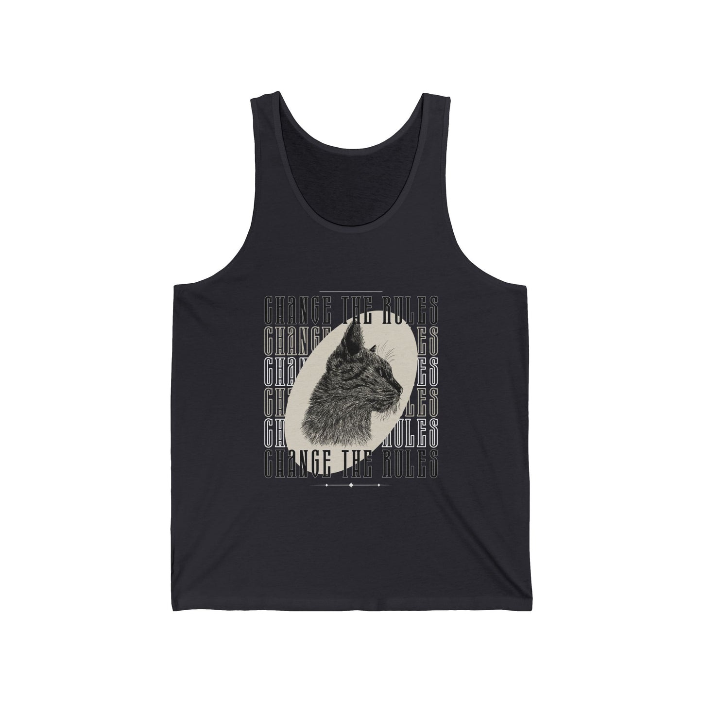 Occult Cat Graphic Tank Top: Goth Streetwear, Mental Health Attire