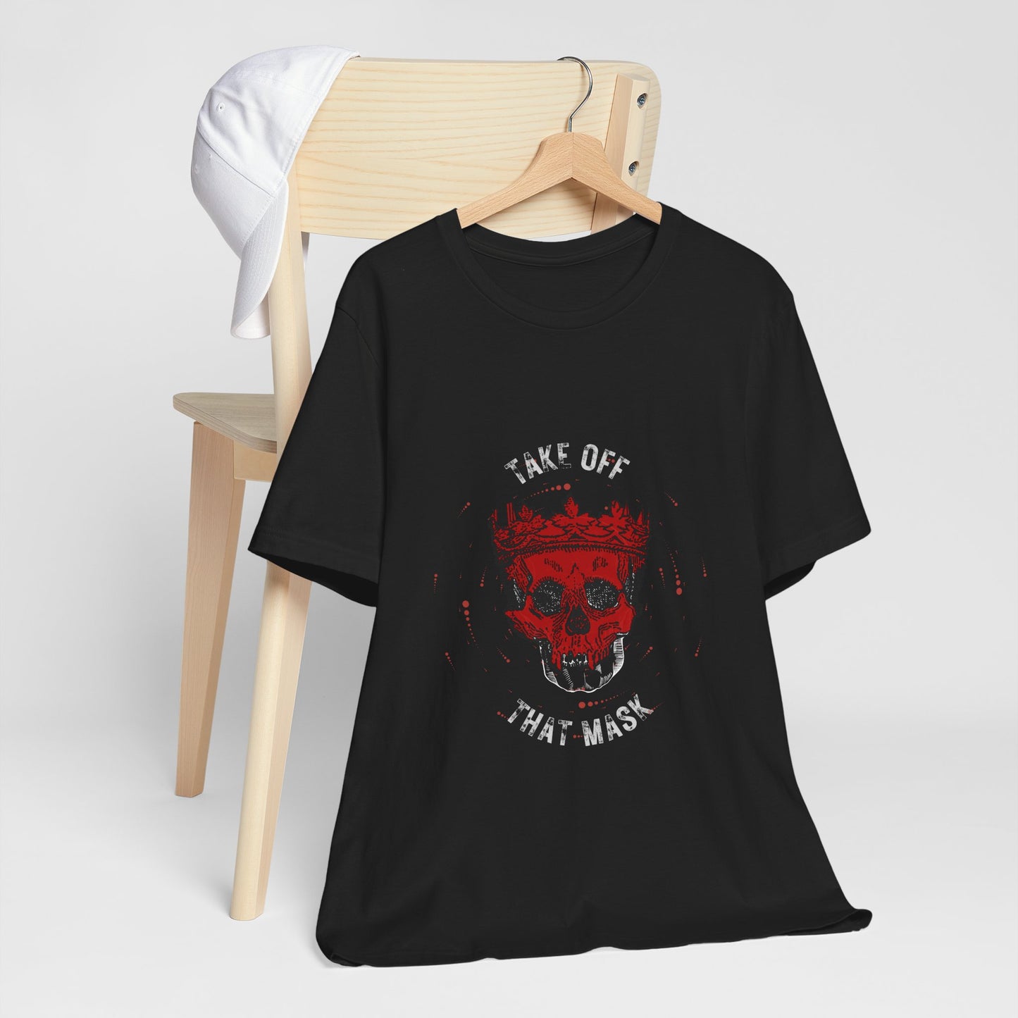 Gothic Red Skull Graphic Tee - Noir Door Dark Art Top