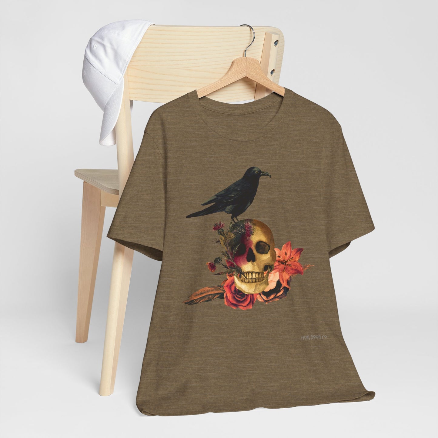 Raven Skull T-Shirt: Gothic Poem Apparel, Dark Illustration
