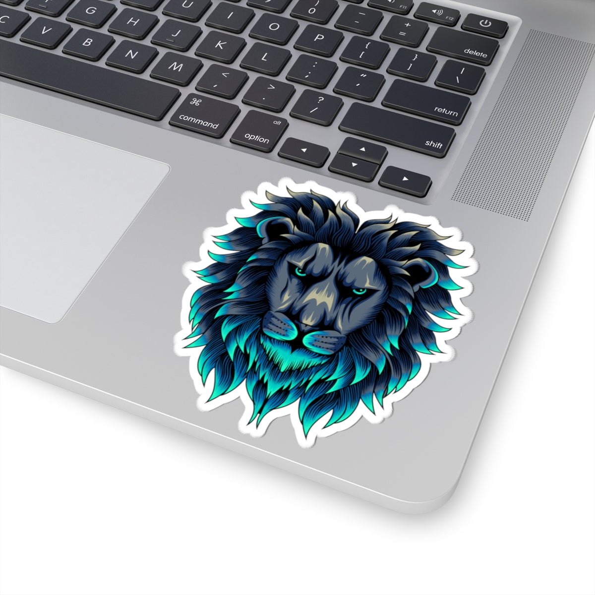 Majestic Lion Vinyl Sticker: Fierce Animal Art, Laptop Decal