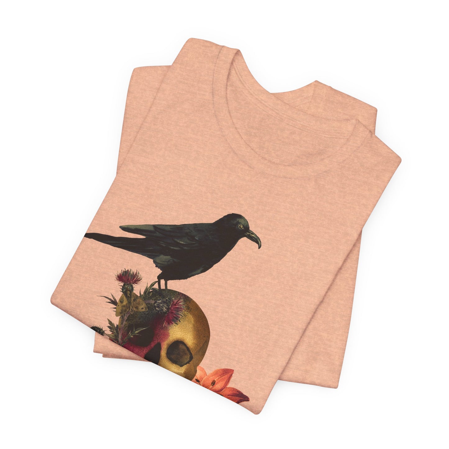 Raven Skull T-Shirt: Gothic Poem Apparel, Dark Illustration
