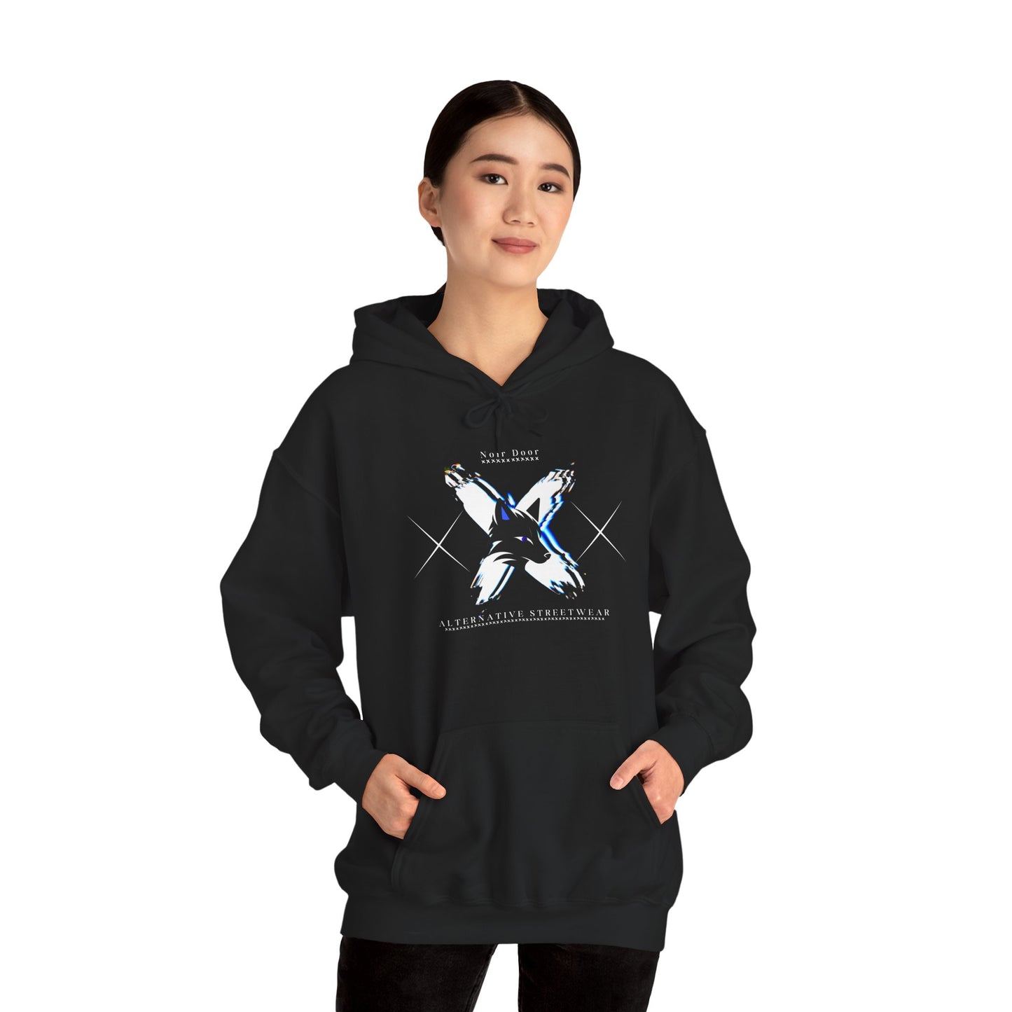 Wolf X Graphic Pullover: Edgy Gothic Streetwear