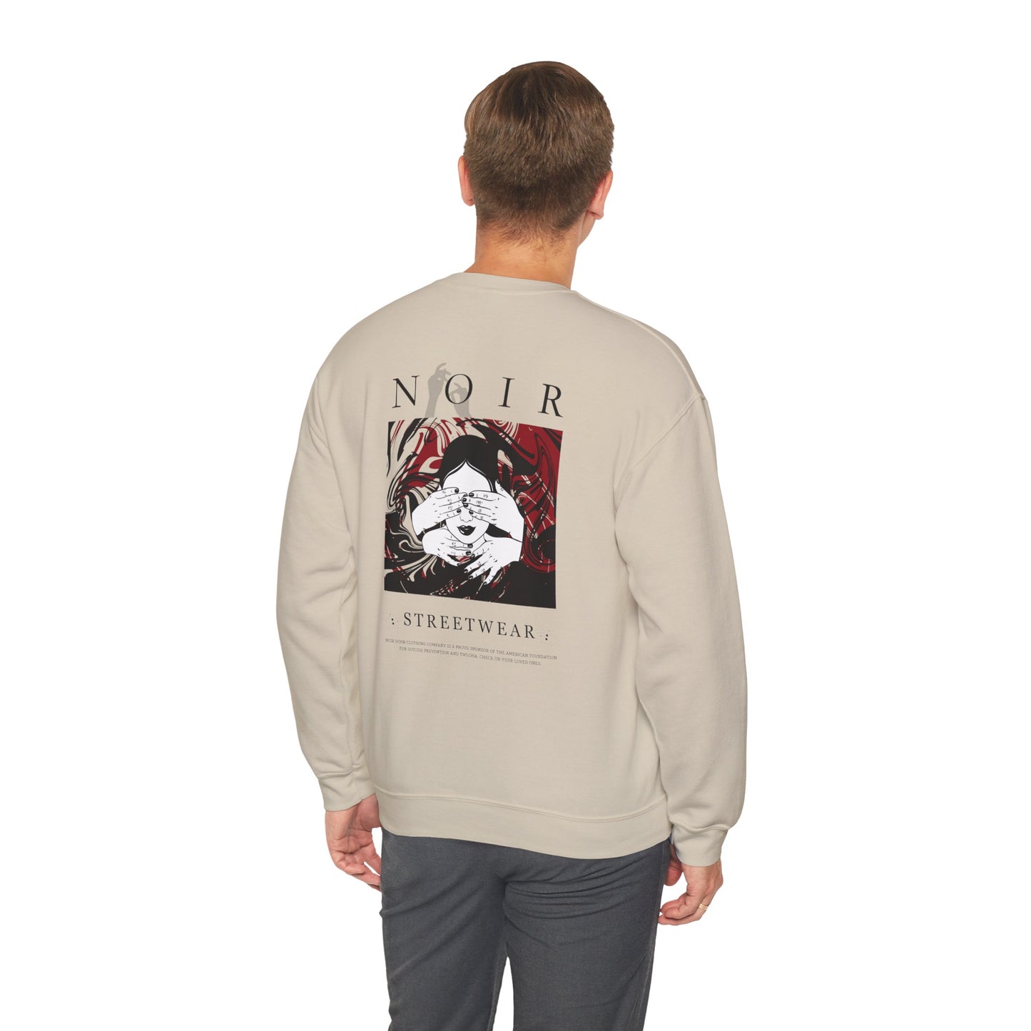 Surrealism Hoodie: Anxiety Girl Graphic, Gothic Oversized Sweatshirt