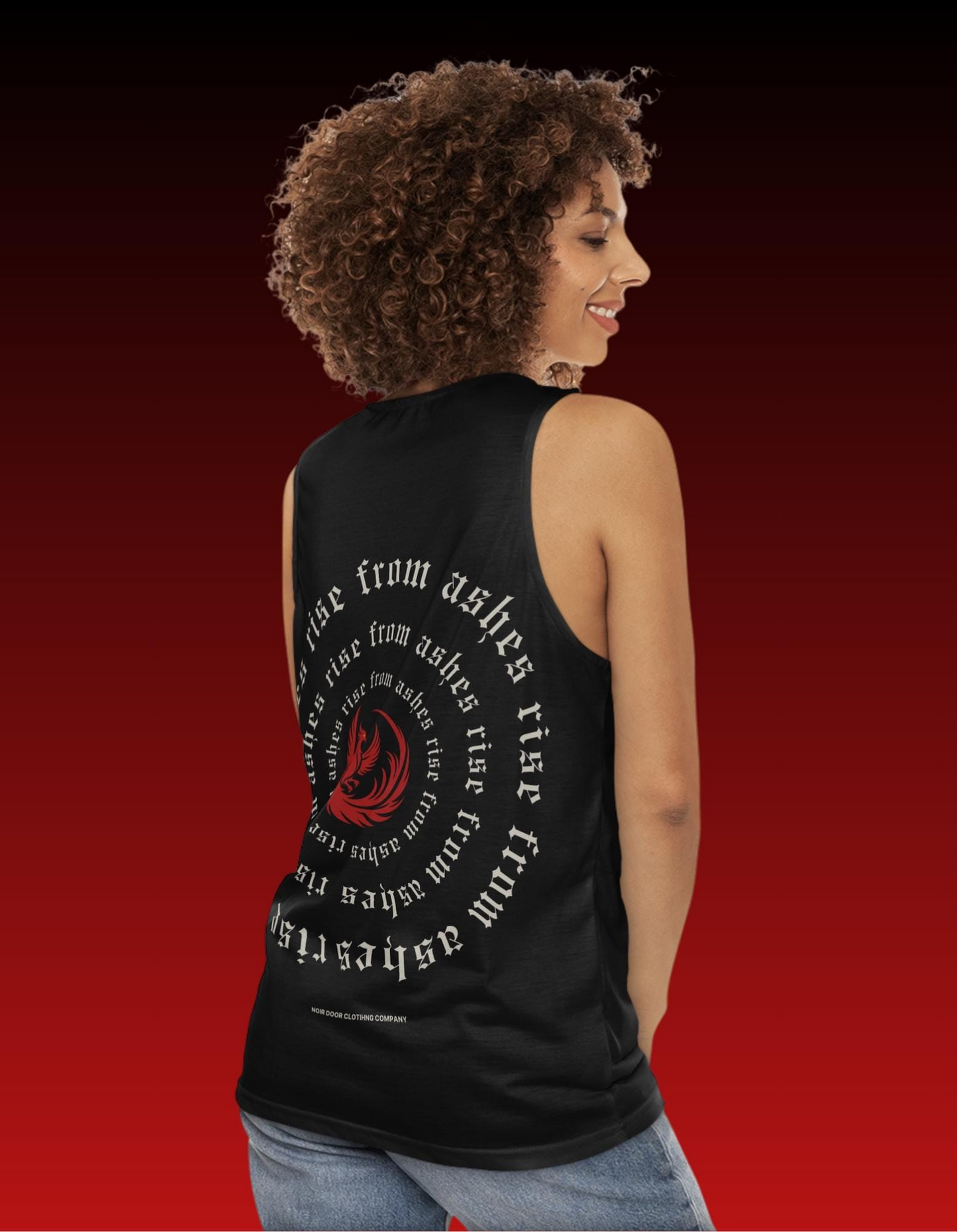 Phoenix Tank Top: Rise From Ashes, Motivational Gym Apparel