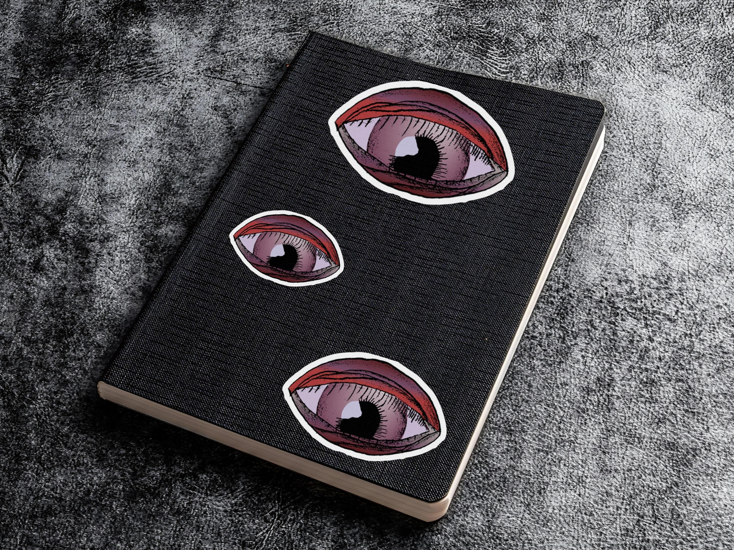 Gothic Eye Sticker: "Watcher of the Veil" Pastel Goth Vinyl Decal