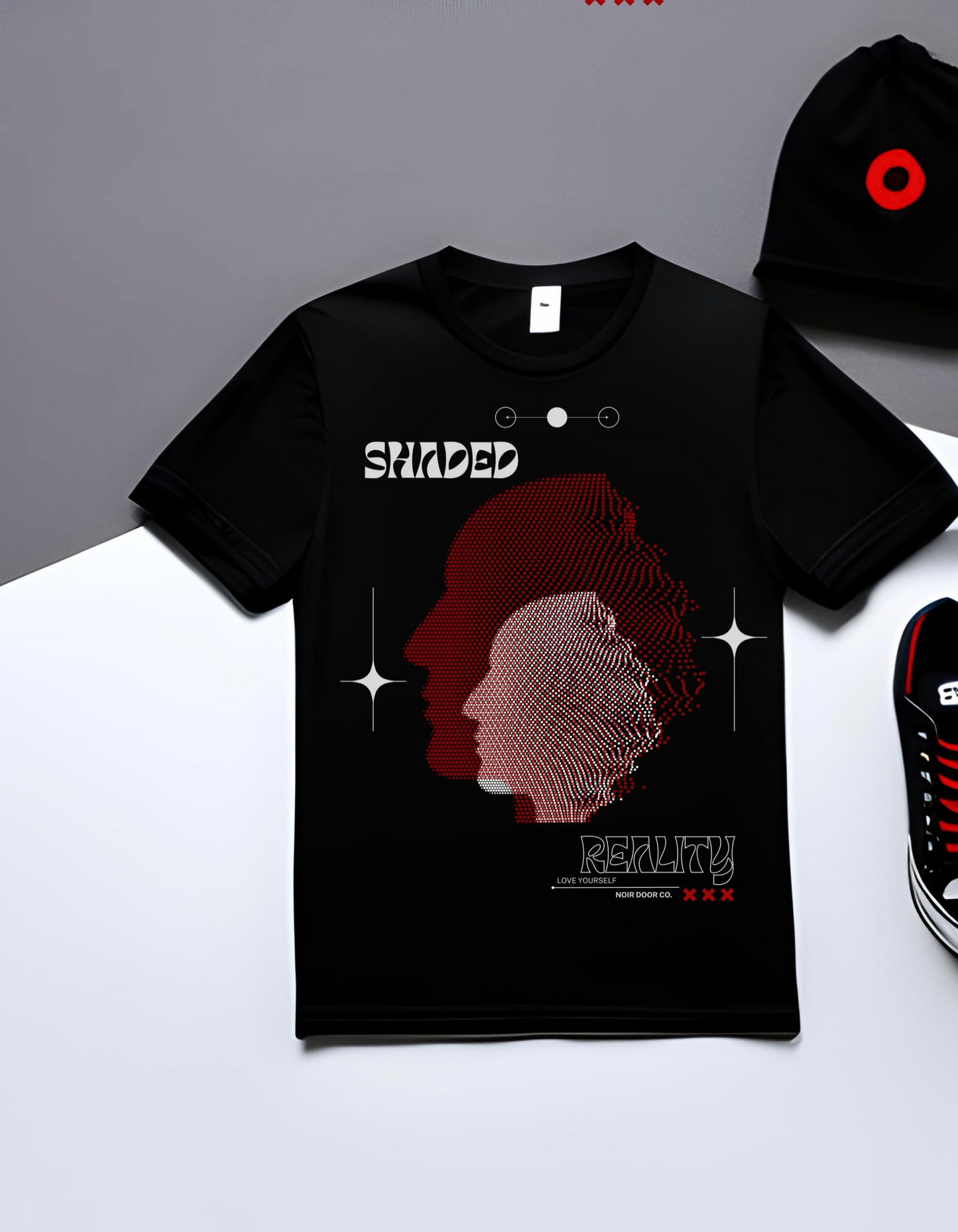 Shaded Reality Gothic Tee: Pixel Art, Edgy Streetwear