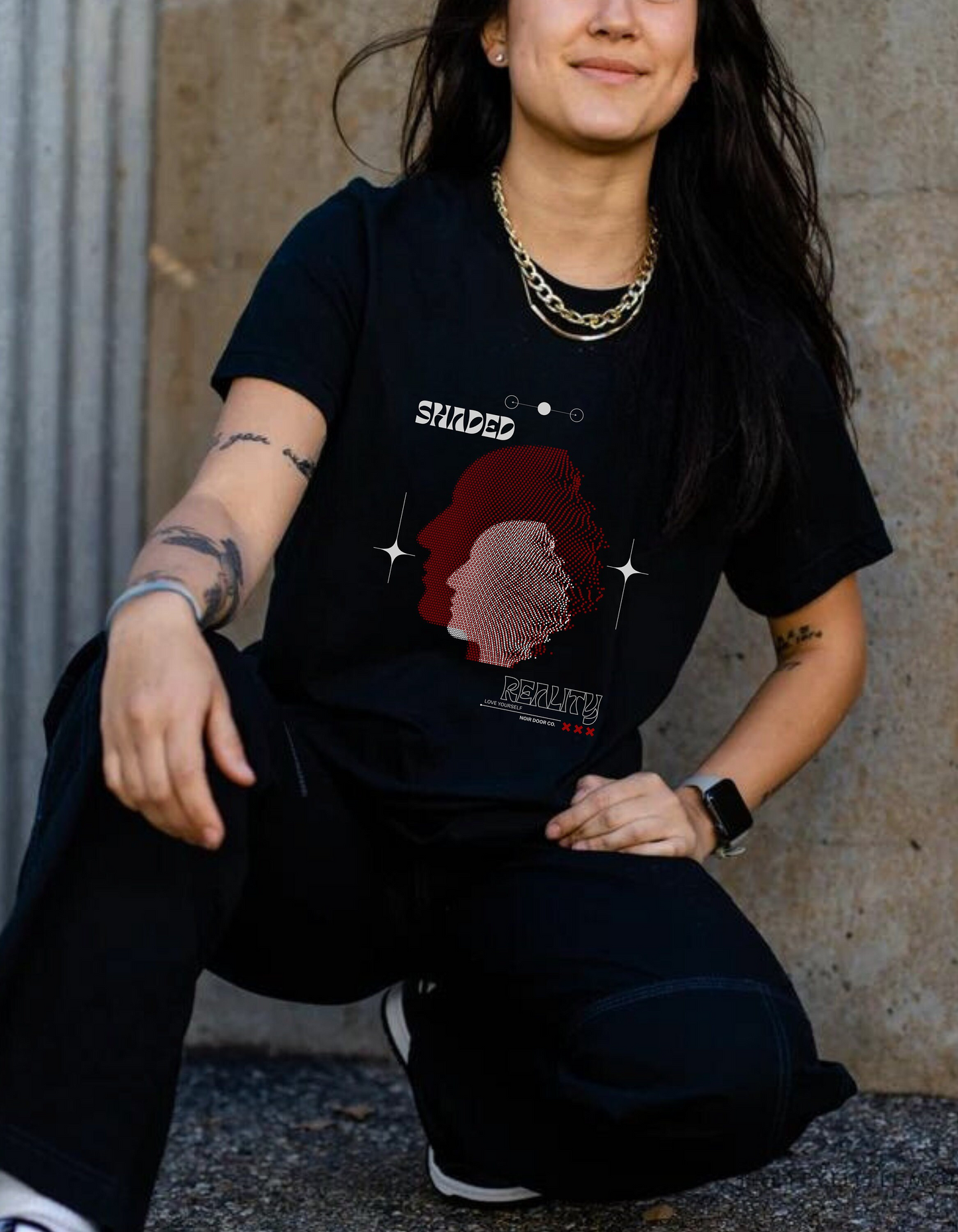 Shaded Reality Gothic Tee: Pixel Art, Edgy Streetwear