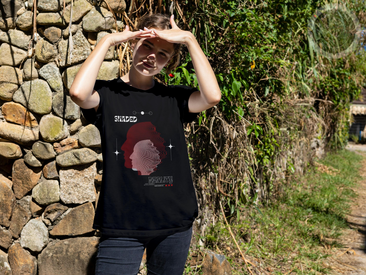 Shaded Reality Gothic Tee: Pixel Art, Edgy Streetwear