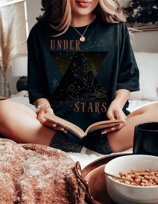 Cosmic Goddess T-Shirt: Celestial Witch, Astrology Lover, Boho Fashion