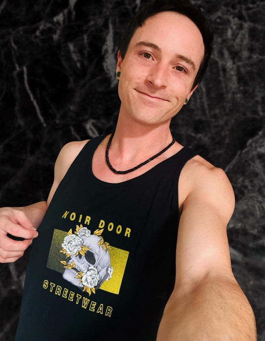 Floral Skull Tank Top: Gothic Festival Fashion