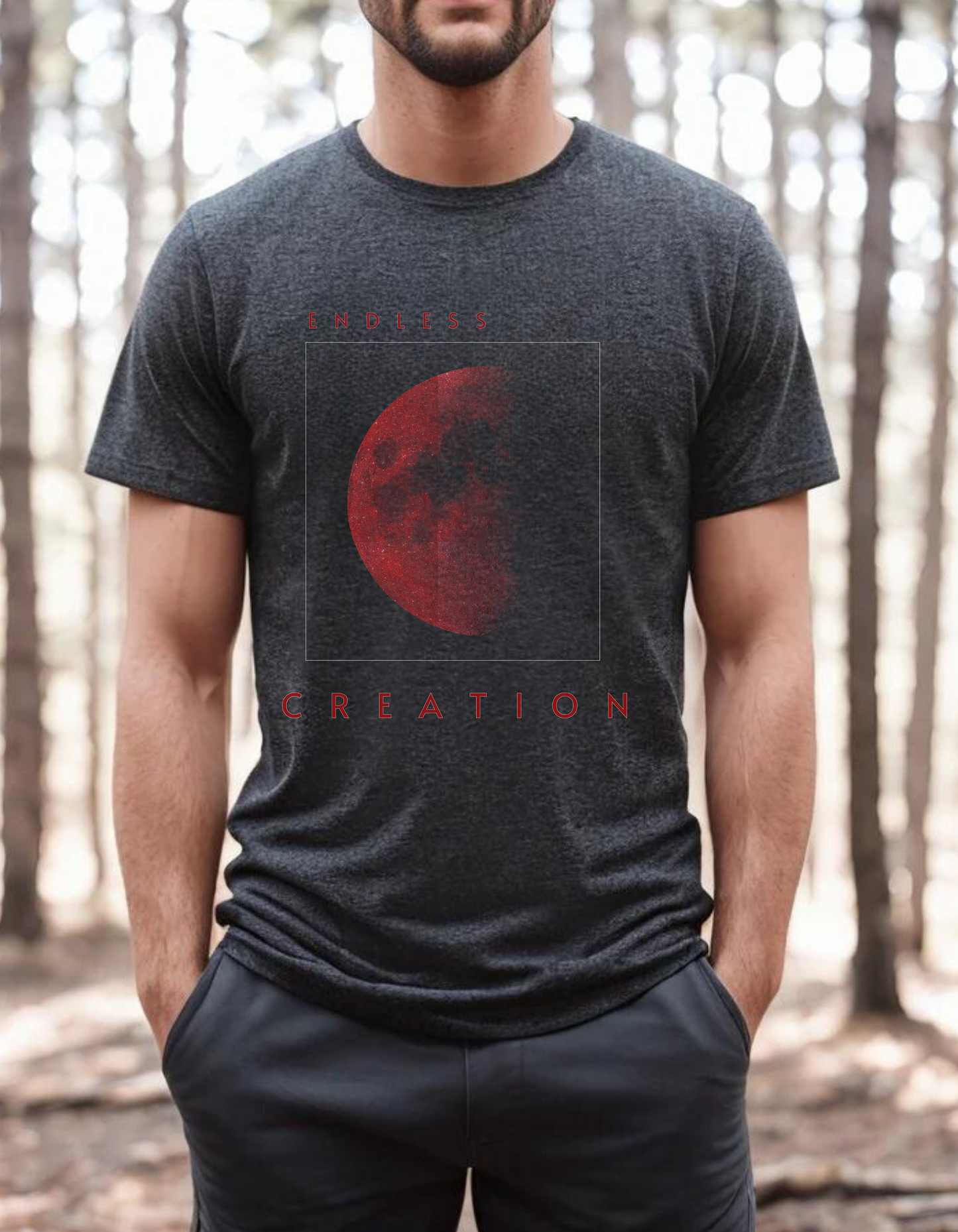 Red Moon Graphic T-Shirt: Celestial Witchy Top, Astrology Gift