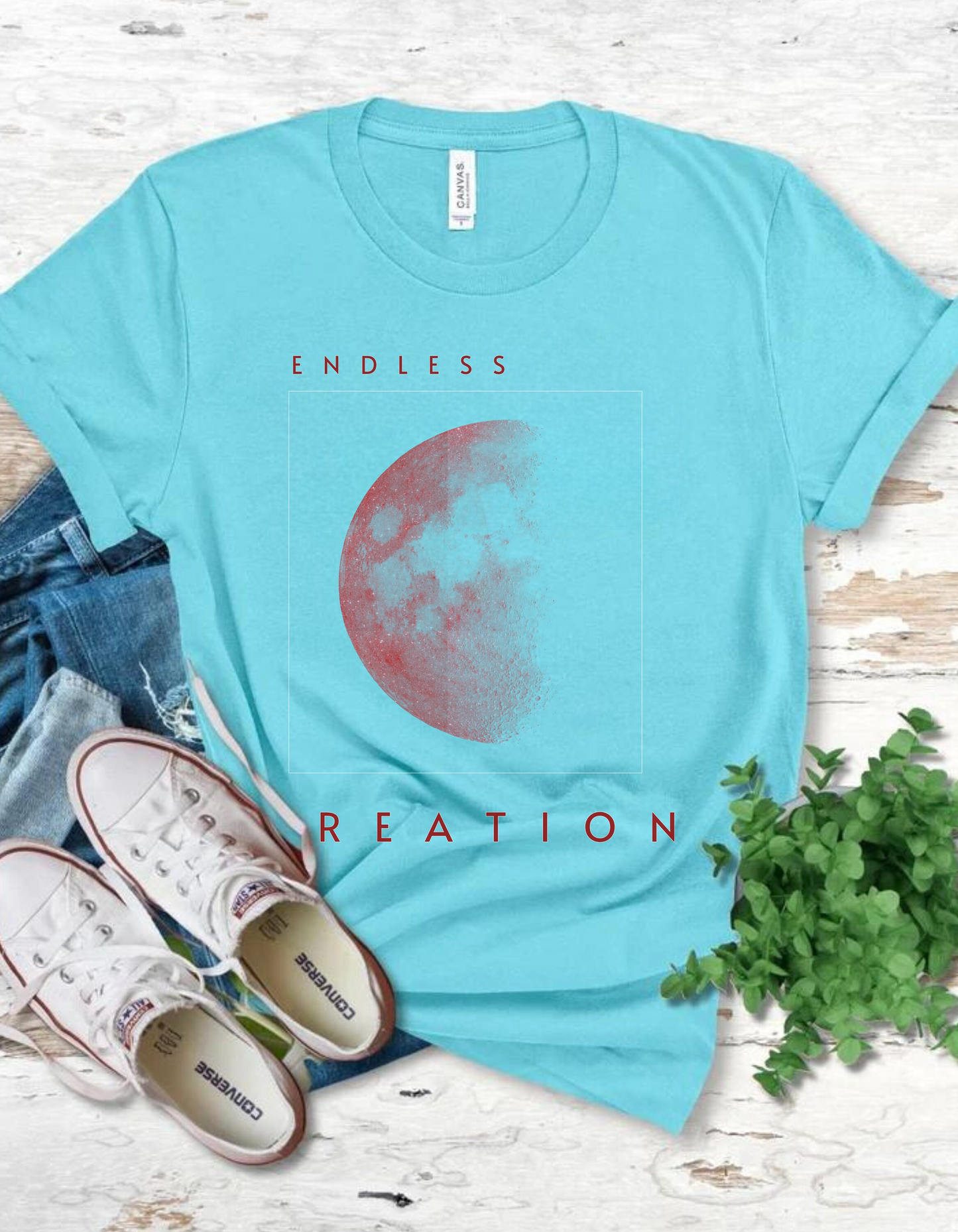 Red Moon Graphic T-Shirt: Celestial Witchy Top, Astrology Gift