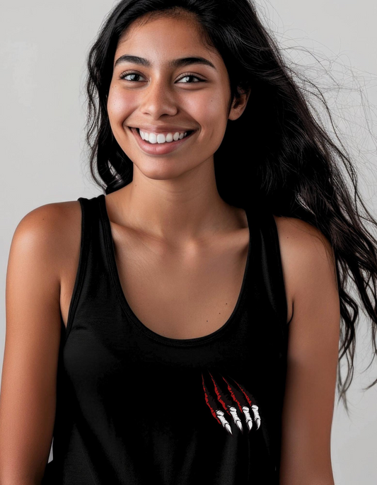 Black Claw Graphic Tank Top: Alternative Gothic Fashion