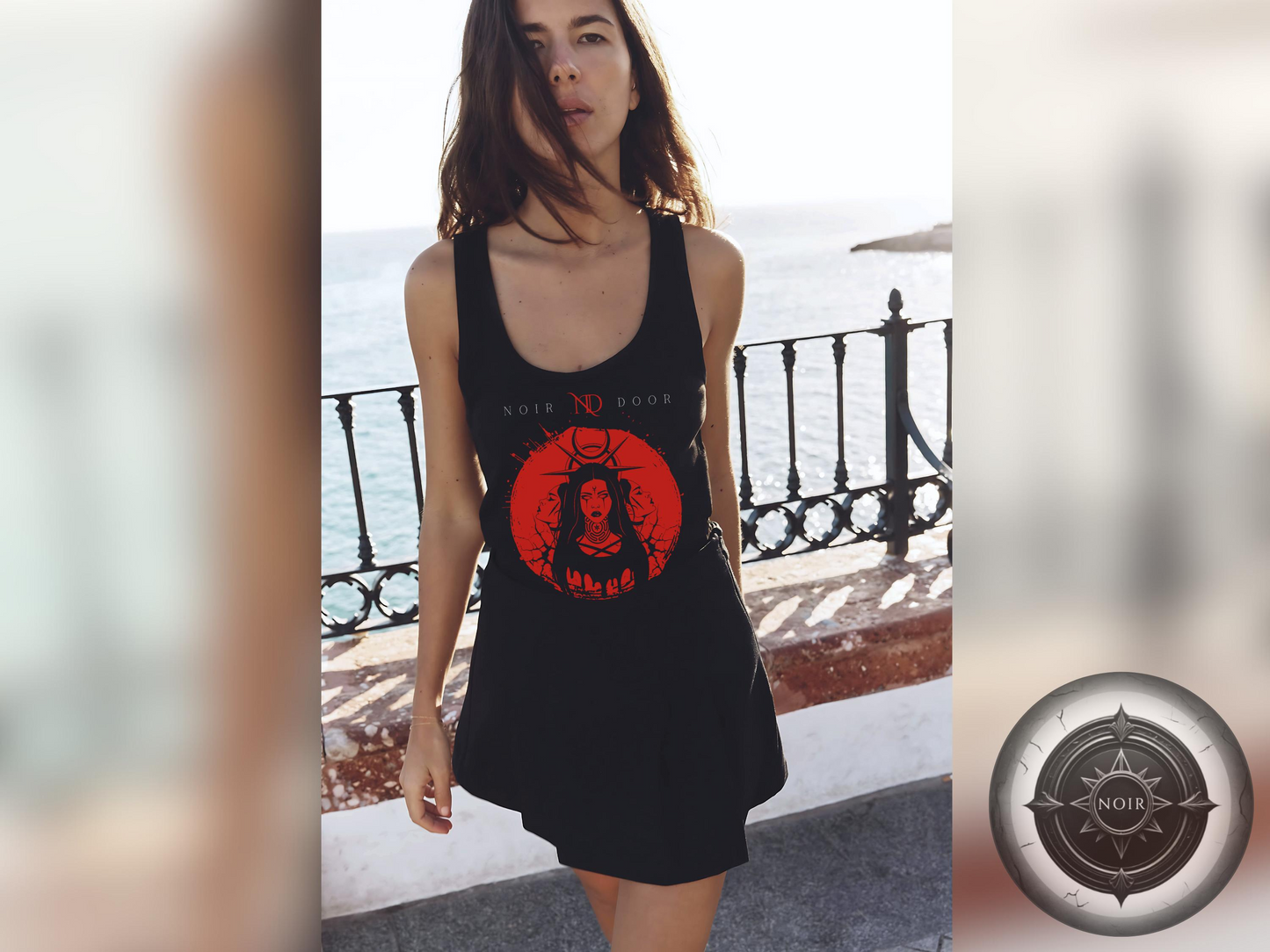 Medusa Graphic Tank Top: Dark Ethereal Streetwear