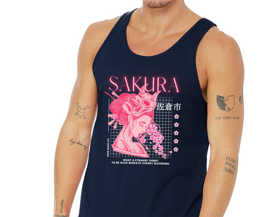 Cherry Blossom Tank Top: Japanese Pastel Goth Fashion