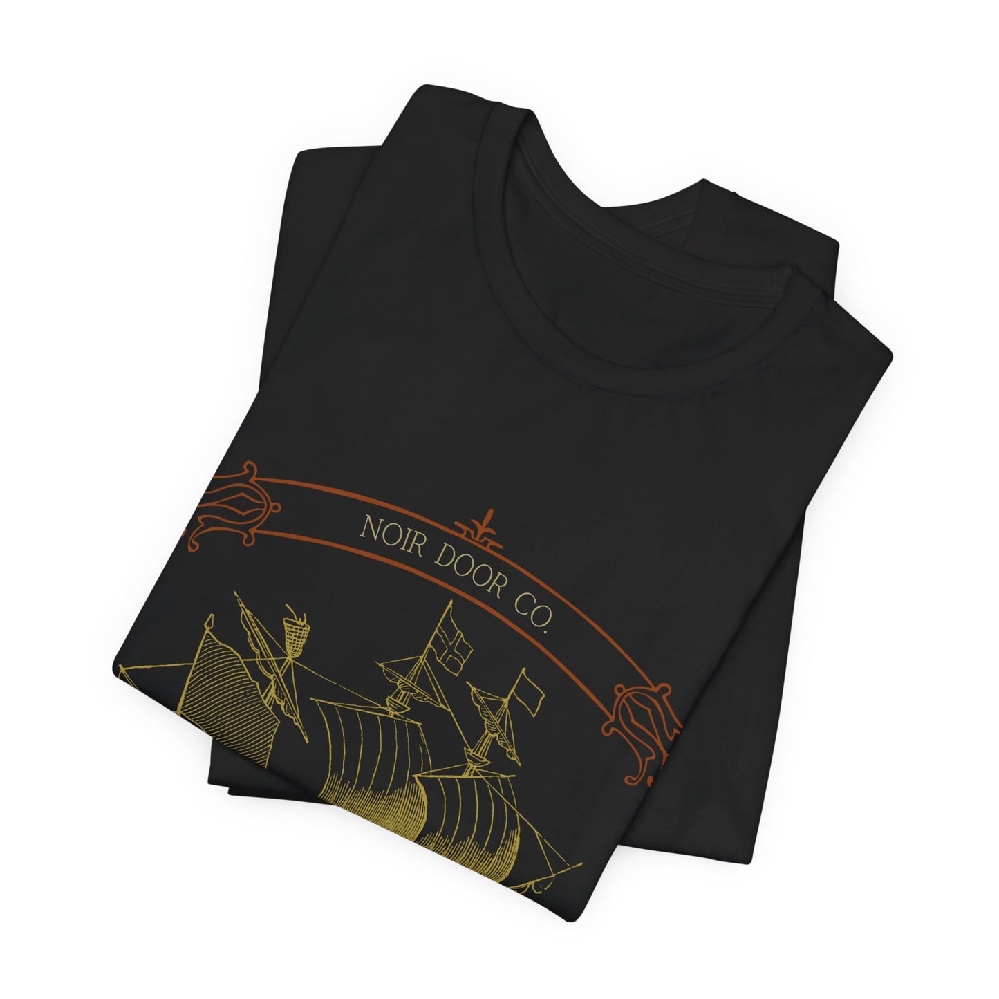 Pirate Ship Conqueror T-Shirt: Nautical Tattoo Art