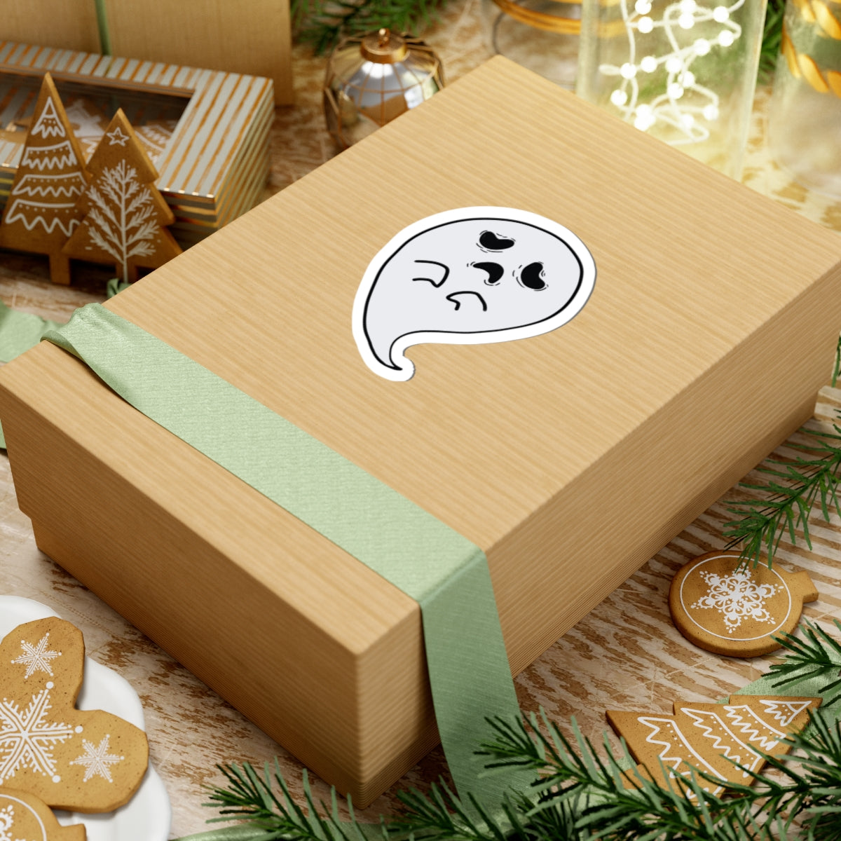 Ghost Laptop Decal, Cute Spooky Gifts, Alt Aesthetic, Kawaii Ghost Art, Fun Decor, Support Small, Goth Gifts, Handmade Designs, Goth Gift