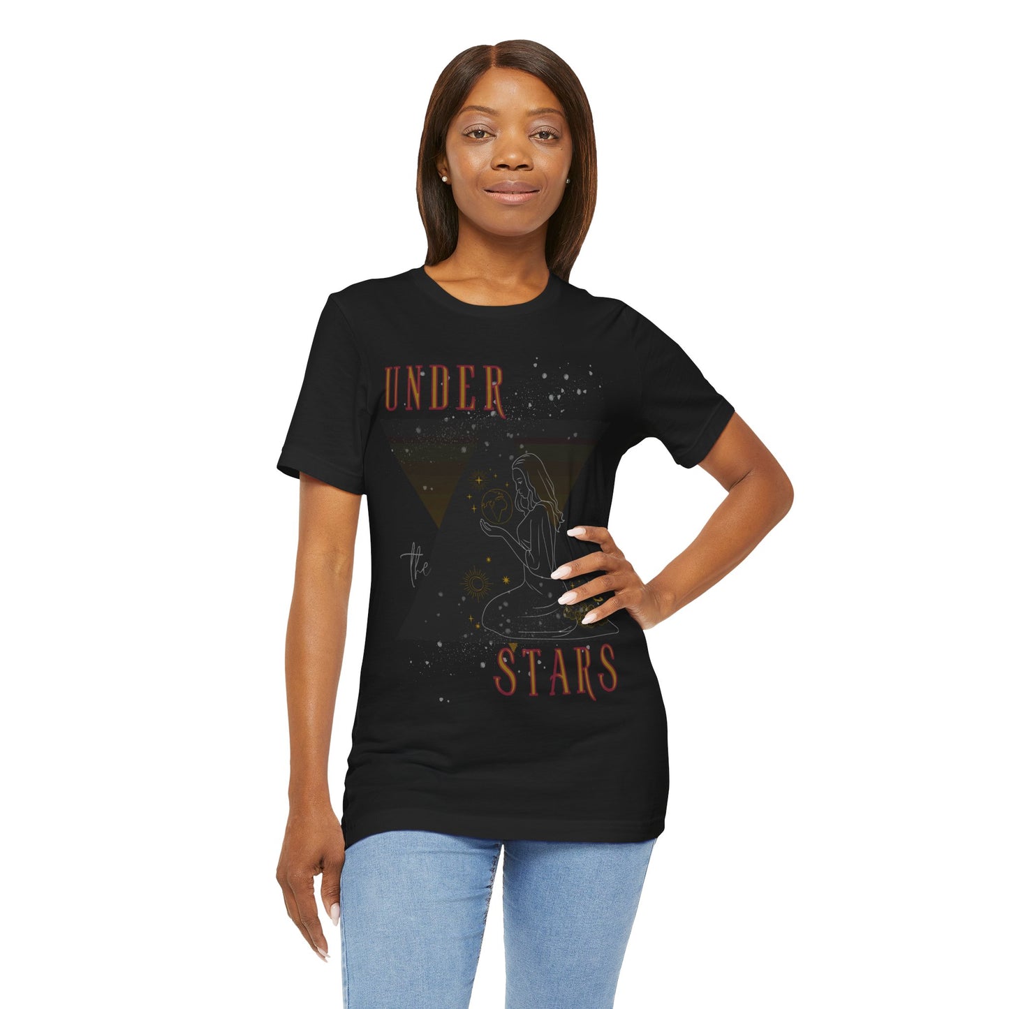 Cosmic Goddess T-Shirt: Celestial Witch, Astrology Lover, Boho Fashion