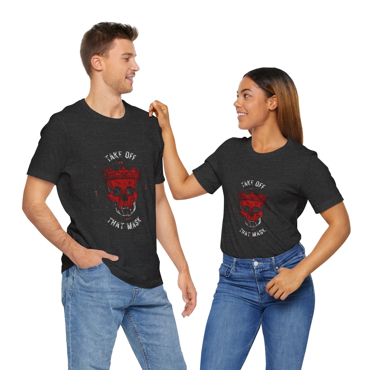 Gothic Red Skull Graphic Tee - Noir Door Dark Art Top