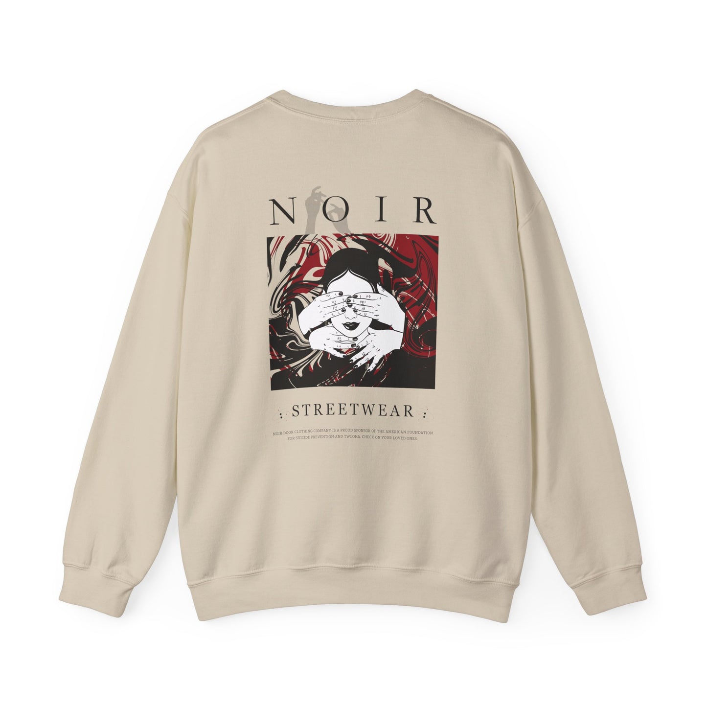 Surrealism Hoodie: Anxiety Girl Graphic, Gothic Oversized Sweatshirt
