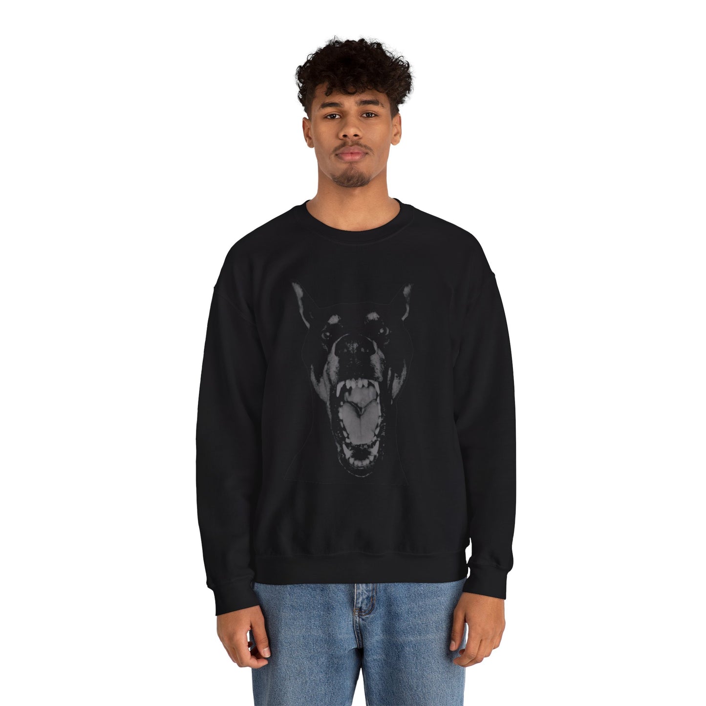 Edgy Doberman Sweatshirt: Alternative Streetwear, Mental Health Design
