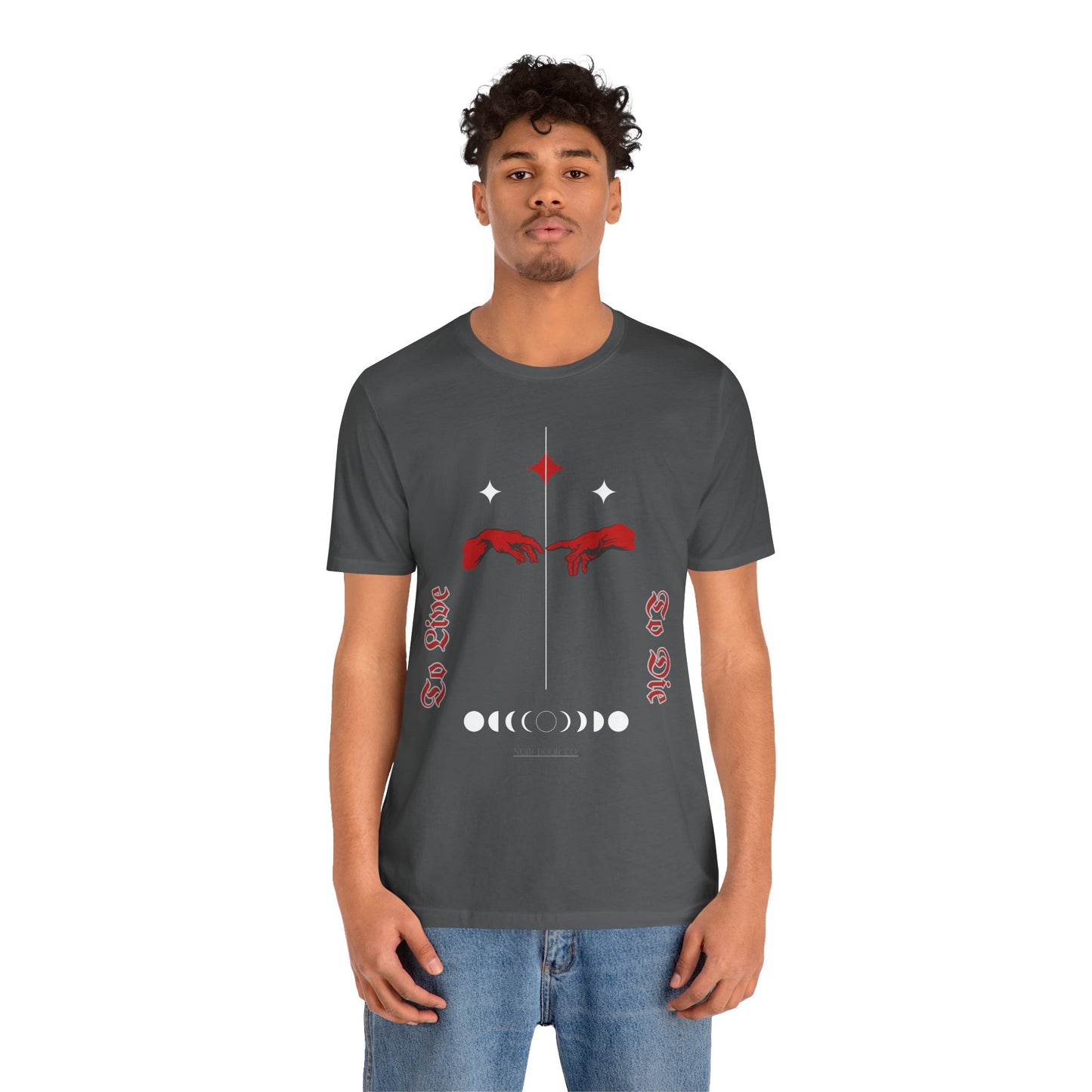 Gothic Moon Phases T-Shirt: Celestial Hands Graphic, USA Made