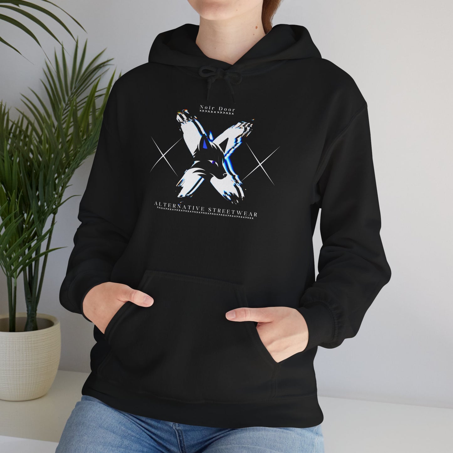 Wolf X Graphic Pullover: Edgy Gothic Streetwear