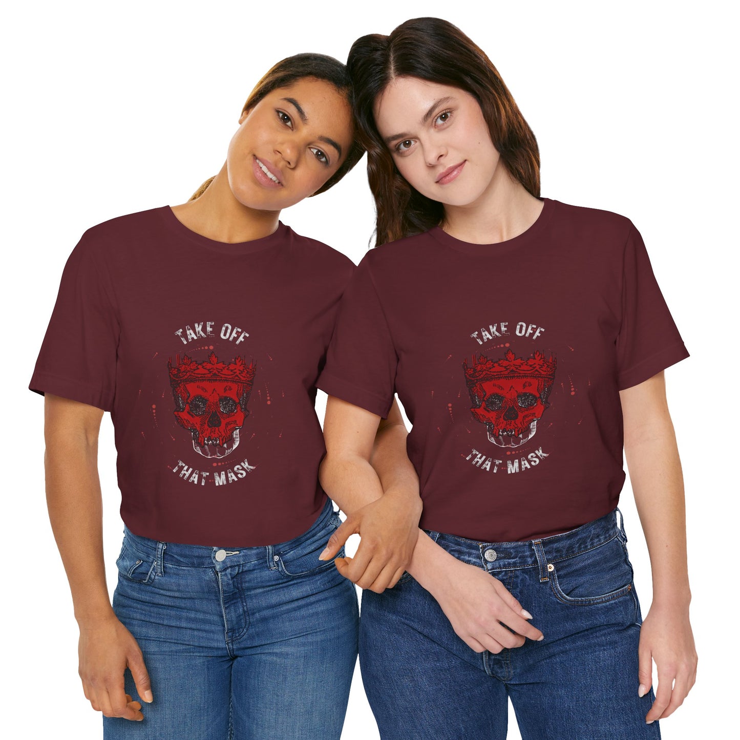 Gothic Red Skull Graphic Tee - Noir Door Dark Art Top