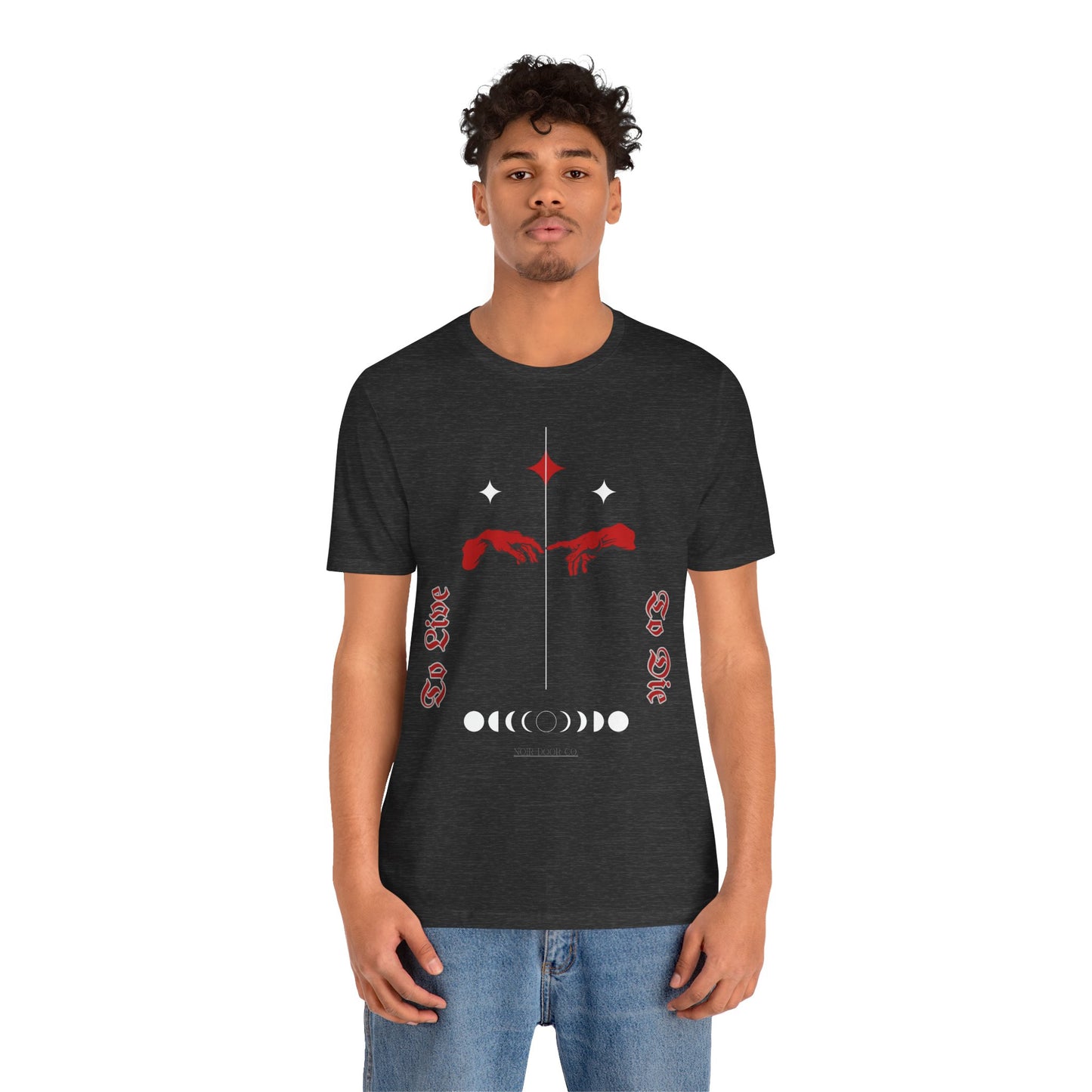 Gothic Moon Phases T-Shirt: Celestial Hands Graphic, USA Made