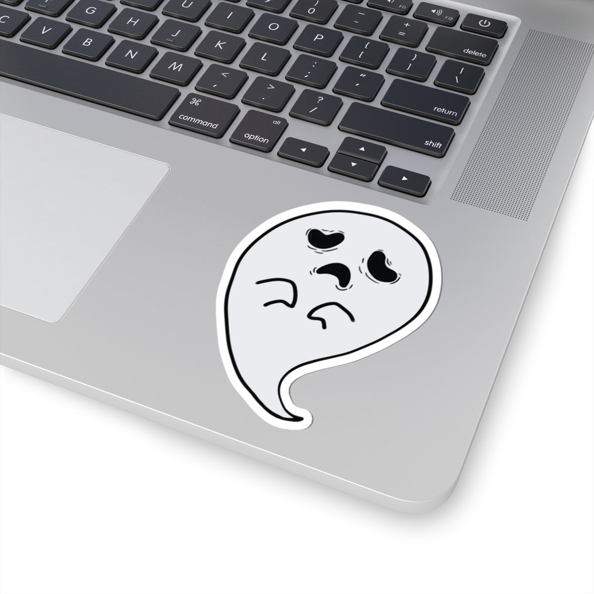Ghost Laptop Decal, Cute Spooky Gifts, Alt Aesthetic, Kawaii Ghost Art, Fun Decor, Support Small, Goth Gifts, Handmade Designs, Goth Gift