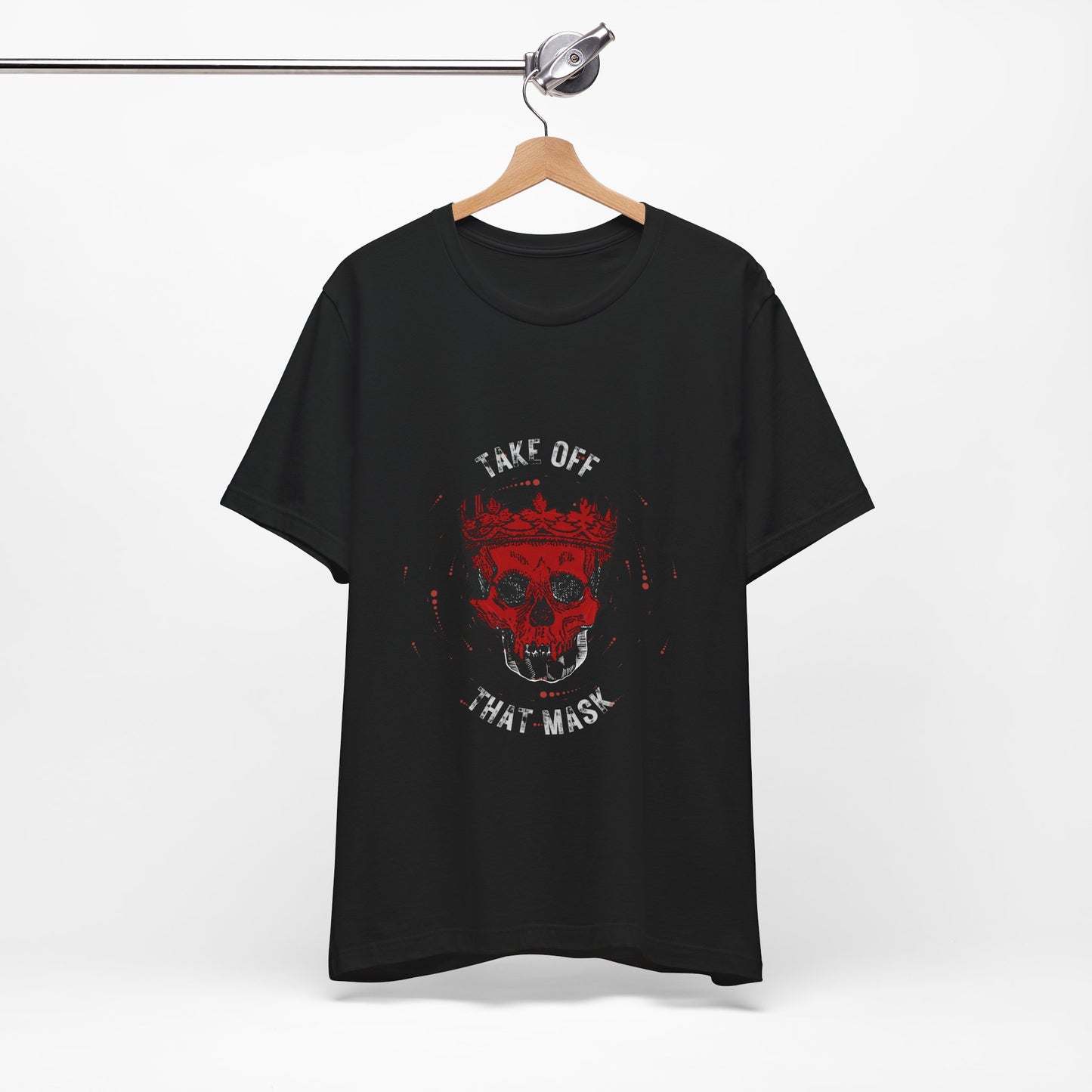 Gothic Red Skull Graphic Tee - Noir Door Dark Art Top