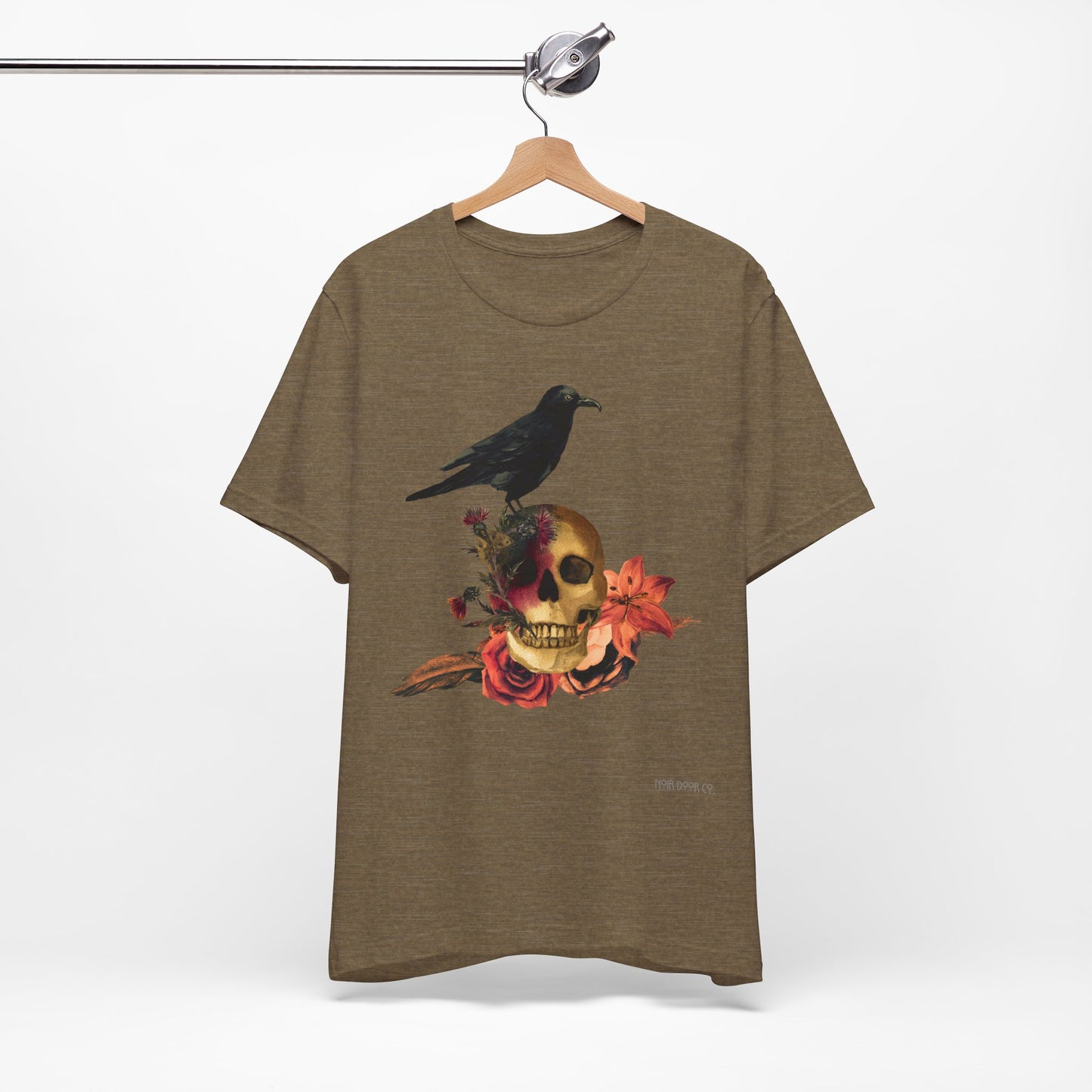 Raven Skull T-Shirt: Gothic Poem Apparel, Dark Illustration