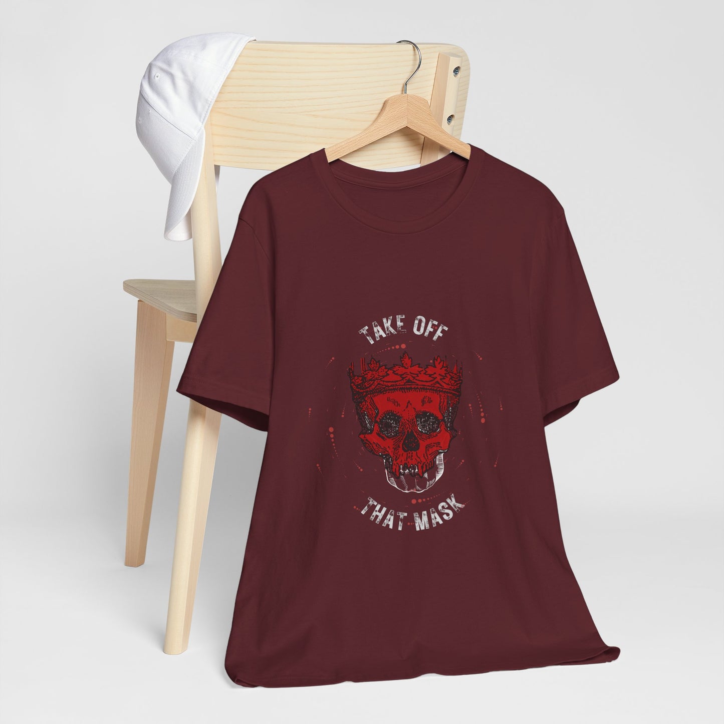 Gothic Red Skull Graphic Tee - Noir Door Dark Art Top