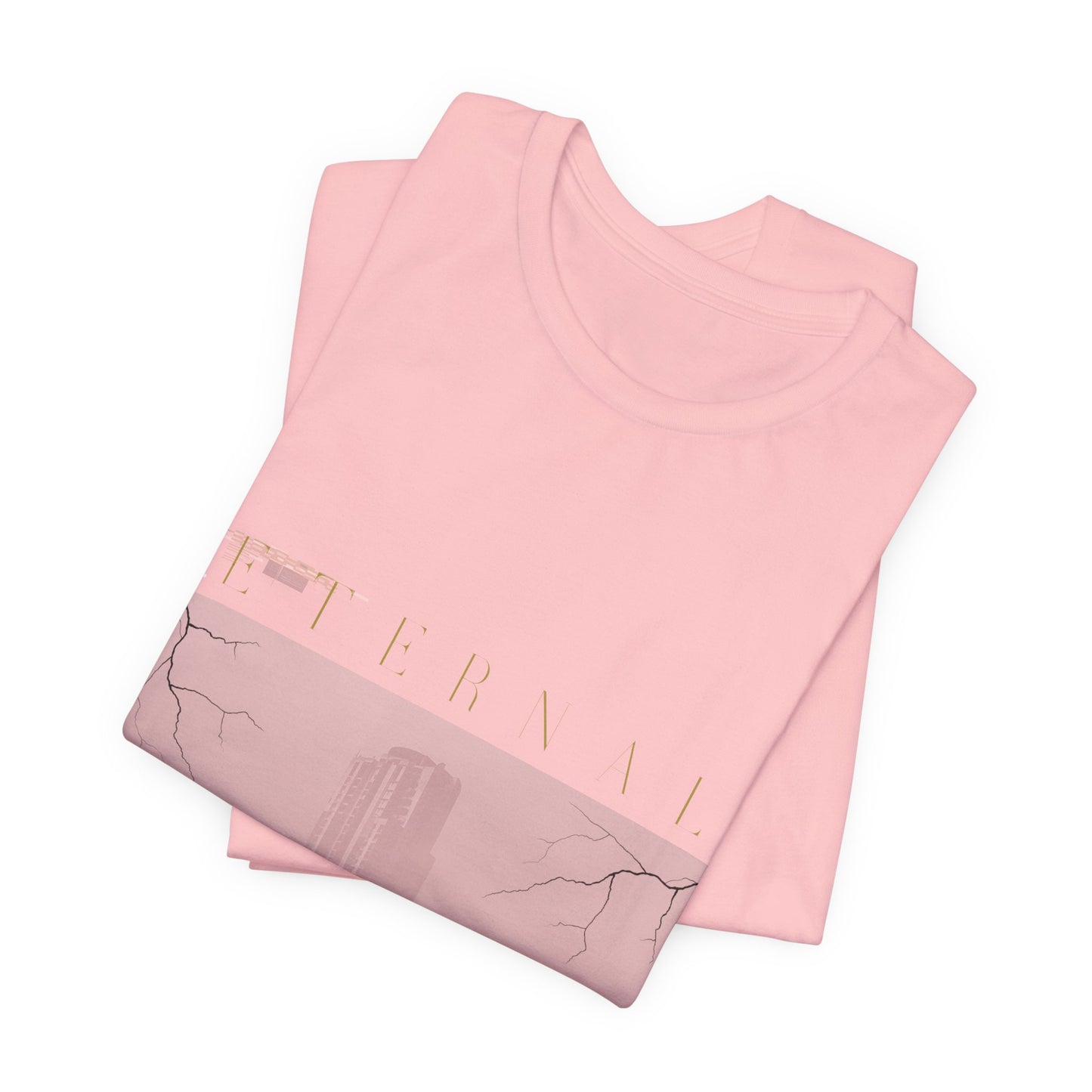 Eternal Skyscraper T-Shirt: Gothic Cityscape, Lightning Bolt Apparel