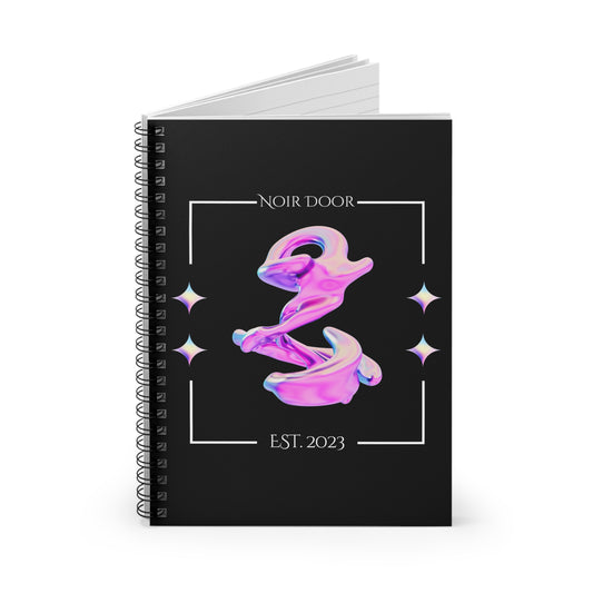 3D Holographic Notebook: Noir Door Spiral Notebook
