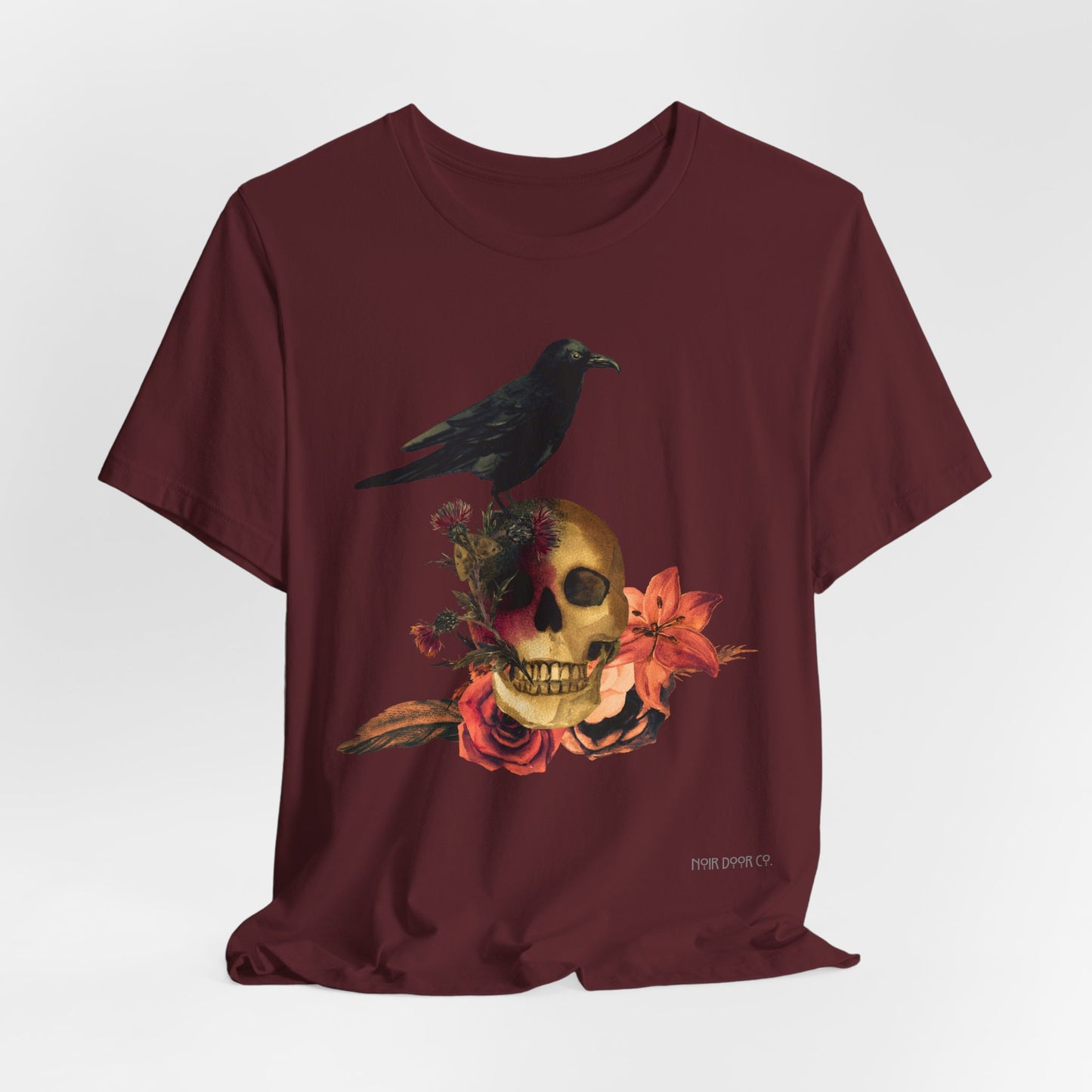 Raven Skull T-Shirt: Gothic Poem Apparel, Dark Illustration