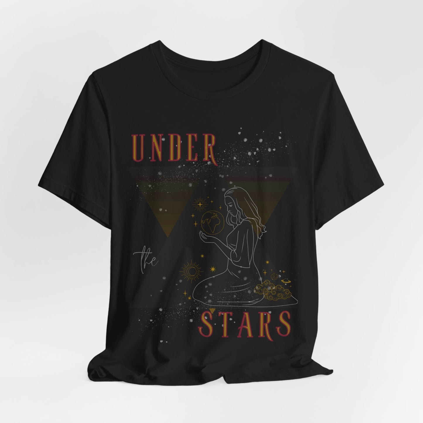 Cosmic Goddess T-Shirt: Celestial Witch, Astrology Lover, Boho Fashion