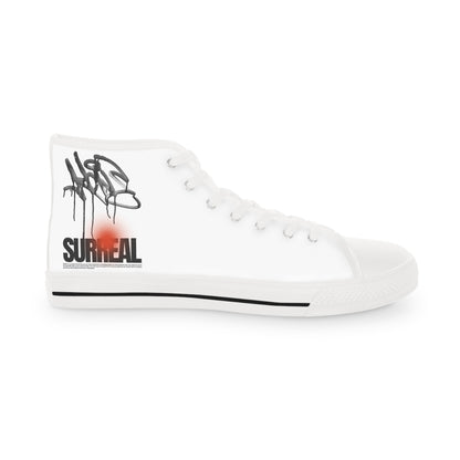 High-Top Sneakers: Surreal Graffiti Art, Memory Foam Soles